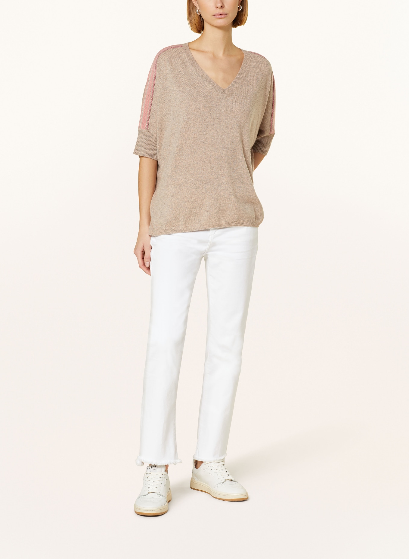 REPEAT Knit shirt in cashmere, Color: BEIGE (Image 2)
