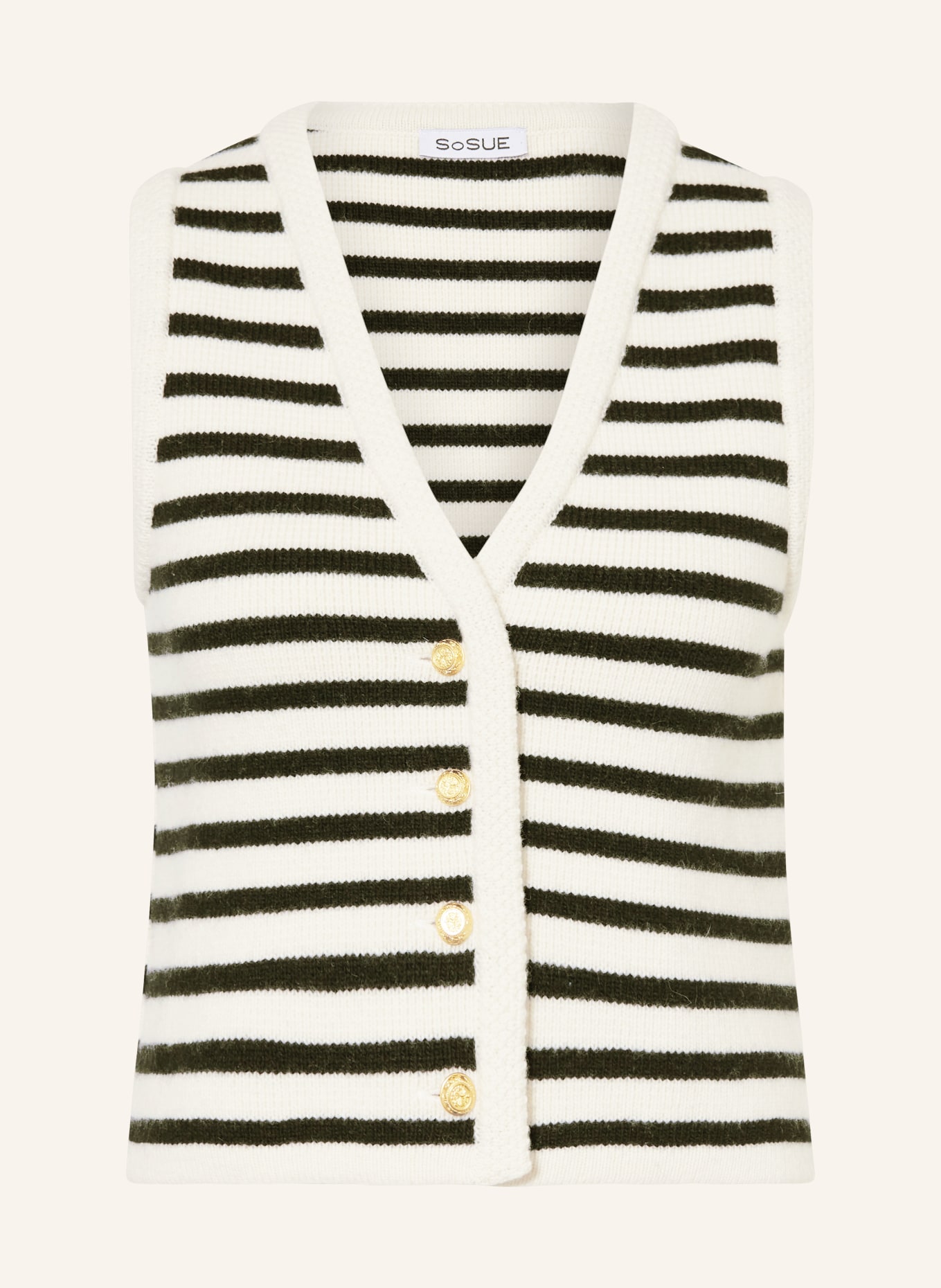 SoSUE Knit vest SAILOR, Color: BLACK/ WHITE (Image 1)