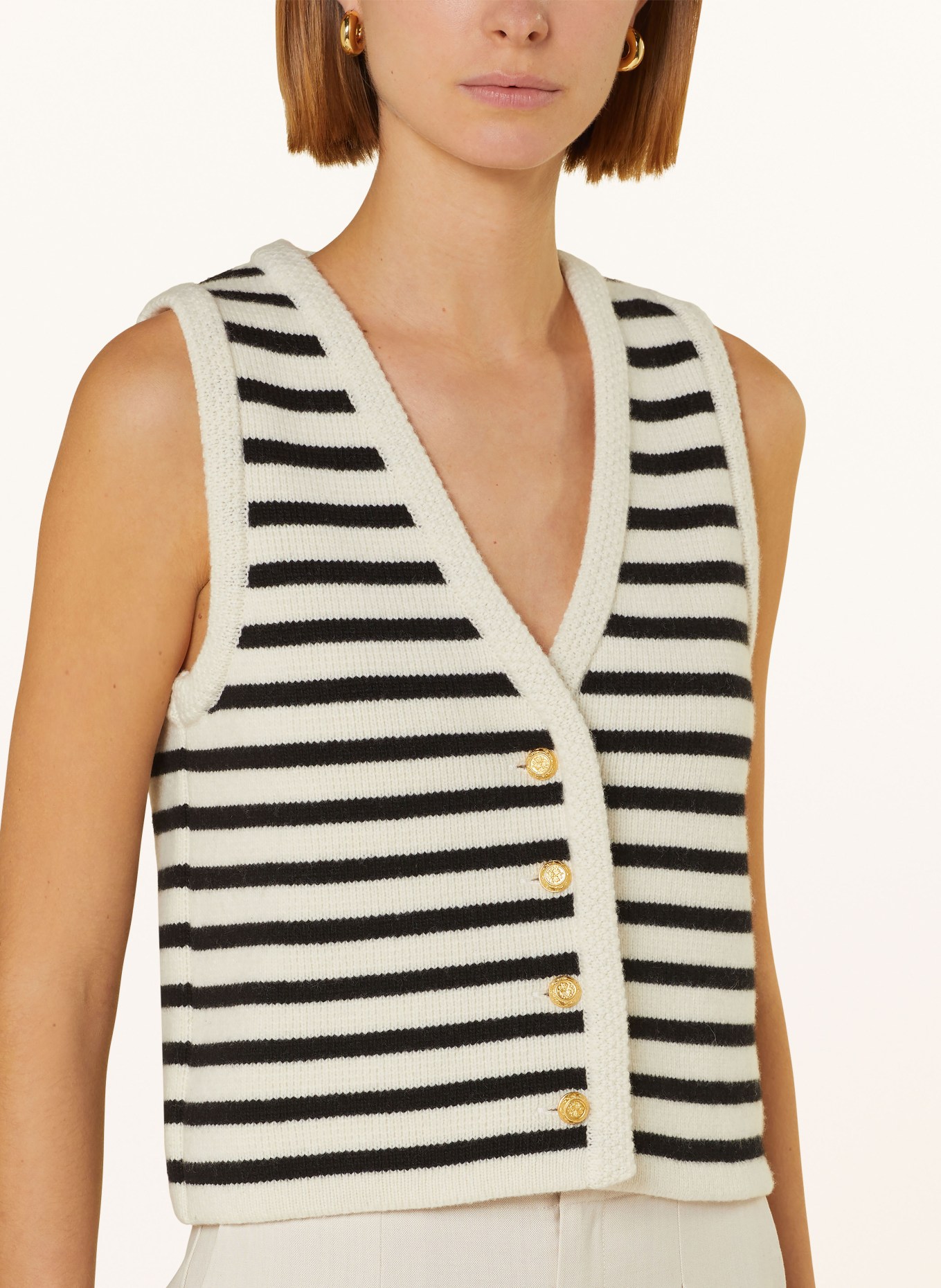SoSUE Knit vest SAILOR, Color: BLACK/ WHITE (Image 4)