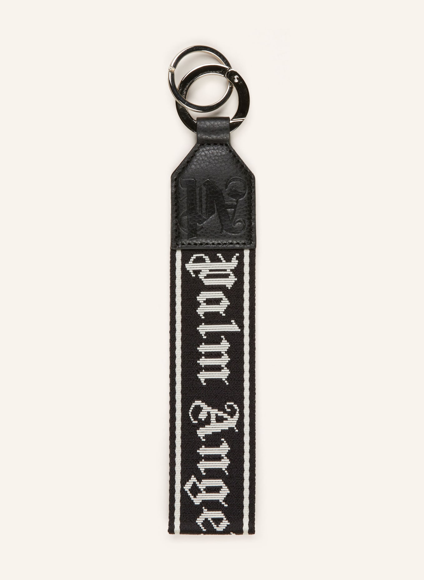 Palm Angels Keyring and bag pendant, Color: BLACK/ DARK GRAY/ ECRU (Image 1)