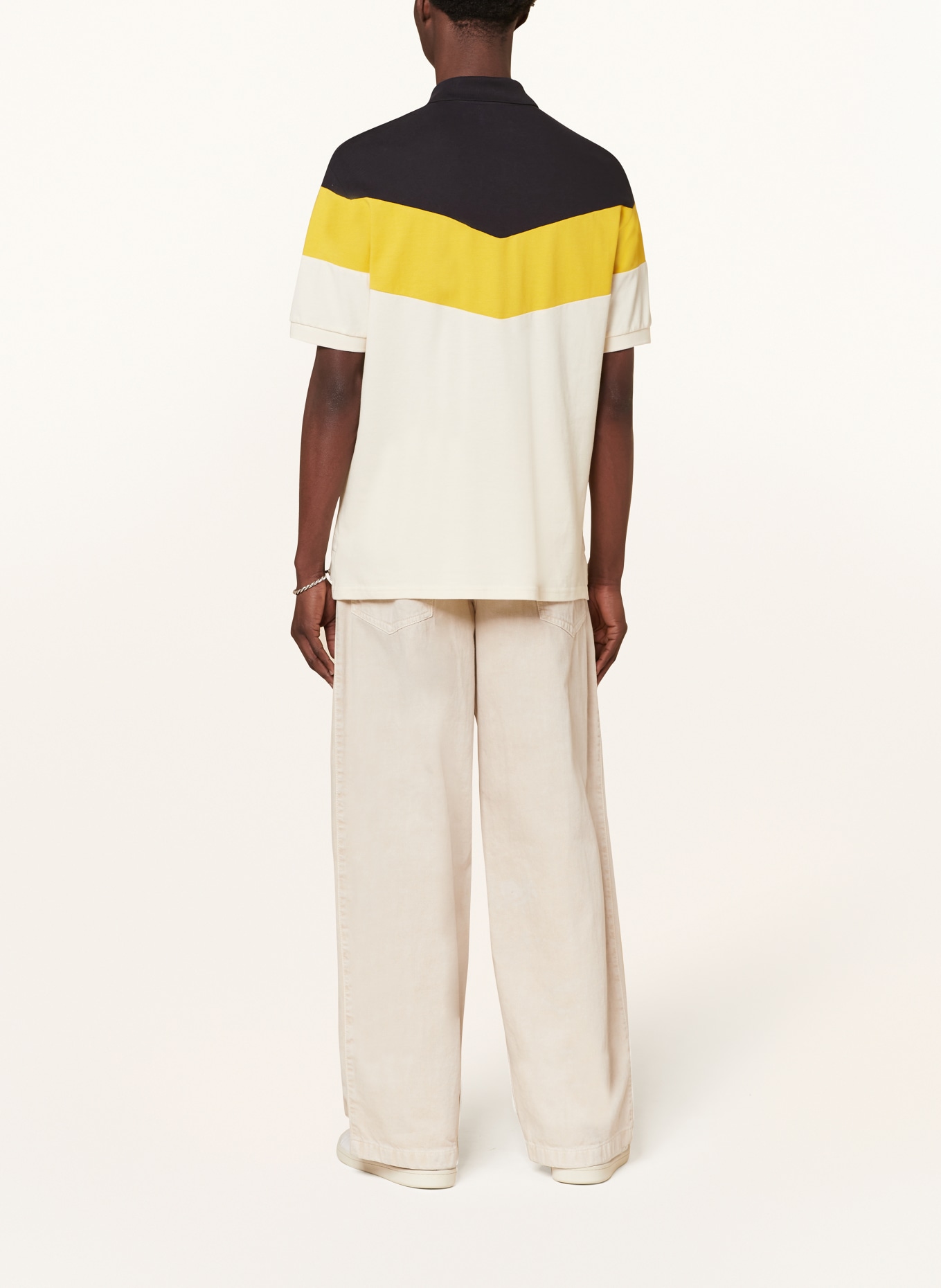 ISABEL MARANT Piqué-Poloshirt ANTON-GB Comfort Fit, Farbe: DUNKELBLAU/ GELB/ CREME (Bild 3)