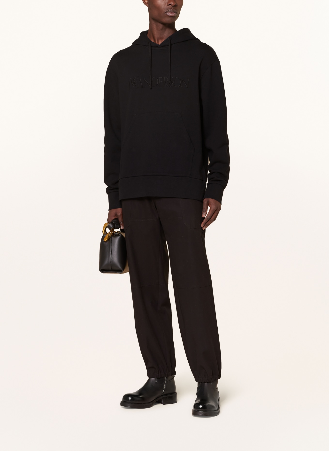 JW ANDERSON Hoodie with embroidery, Color: BLACK (Image 2)