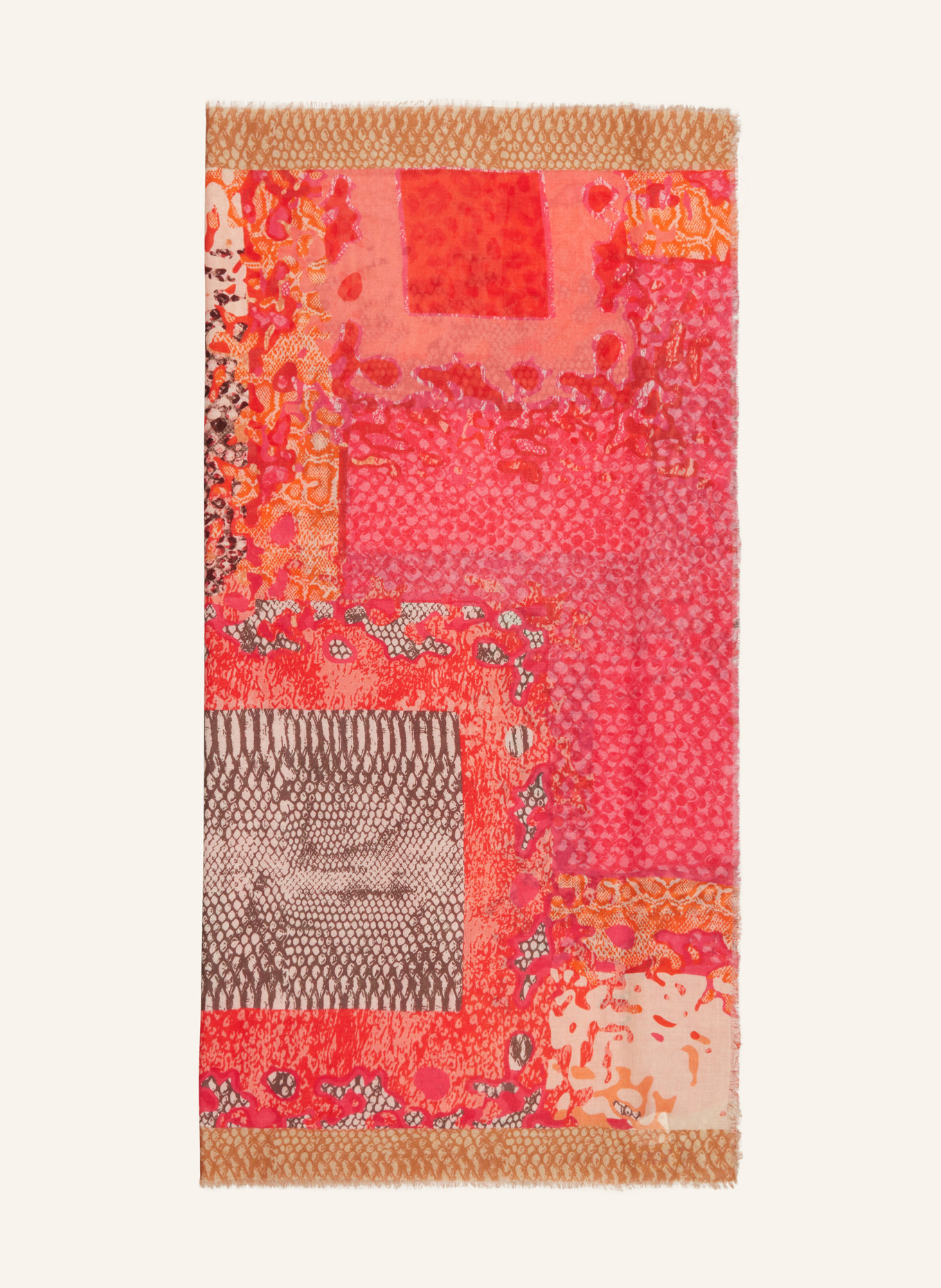 MALA ALISHA Scarf ELISABETTA, Color: RED/ ORANGE/ BEIGE (Image 1)