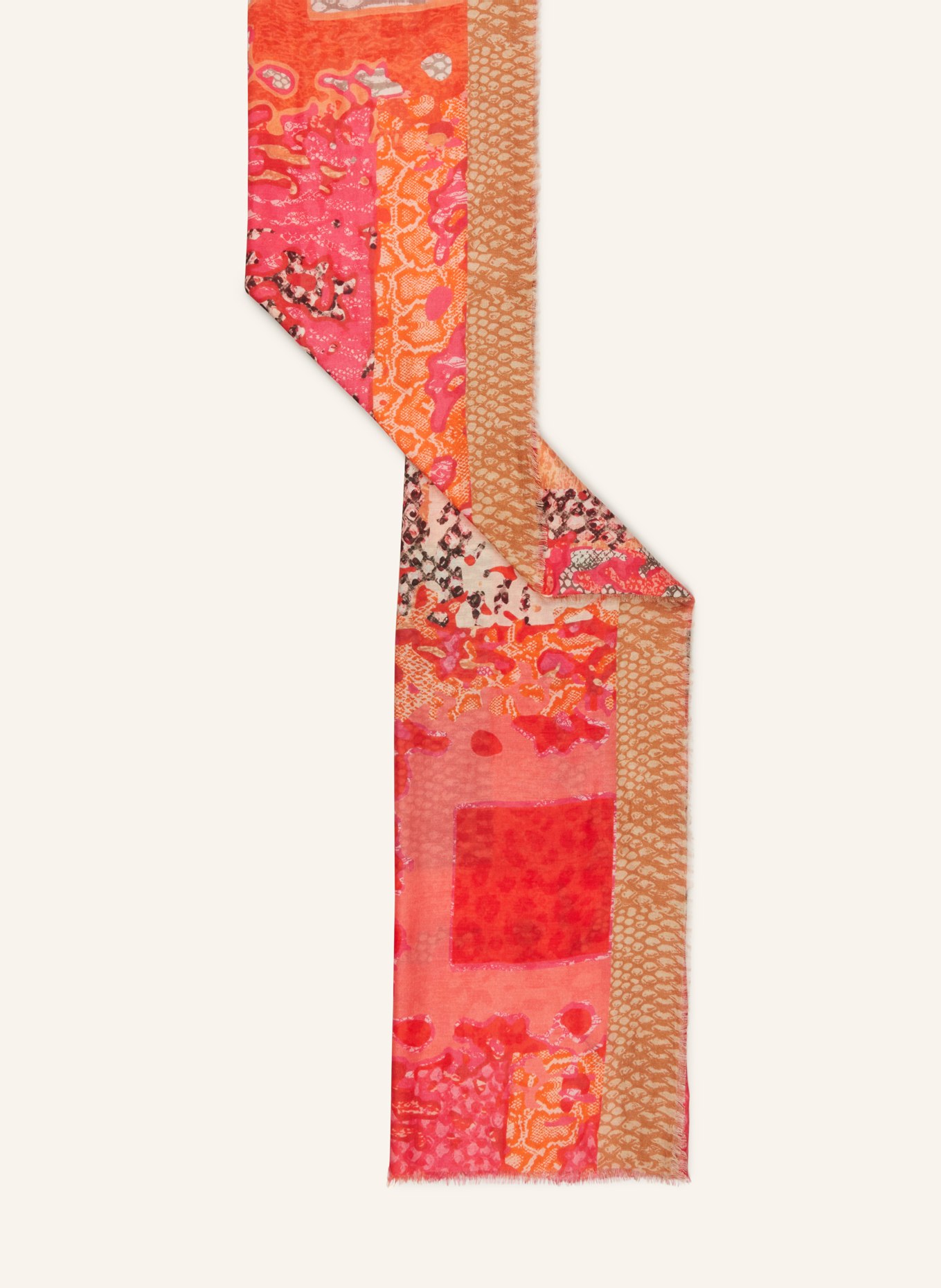 MALA ALISHA Scarf ELISABETTA, Color: RED/ ORANGE/ BEIGE (Image 2)