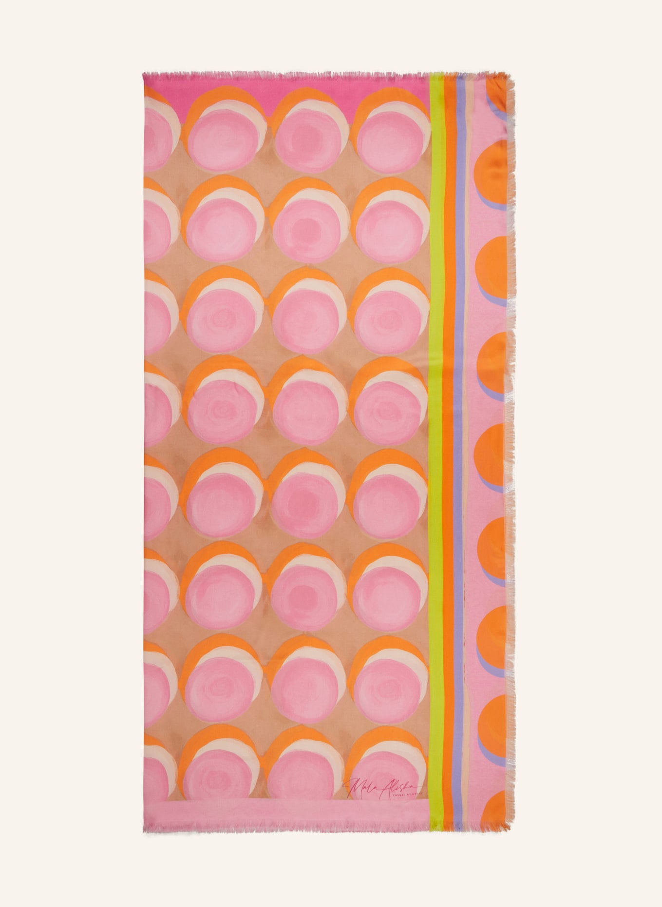 MALA ALISHA Seidentuch SANDCUSTLE, Farbe: PINK/ ORANGE/ BEIGE (Bild 1)