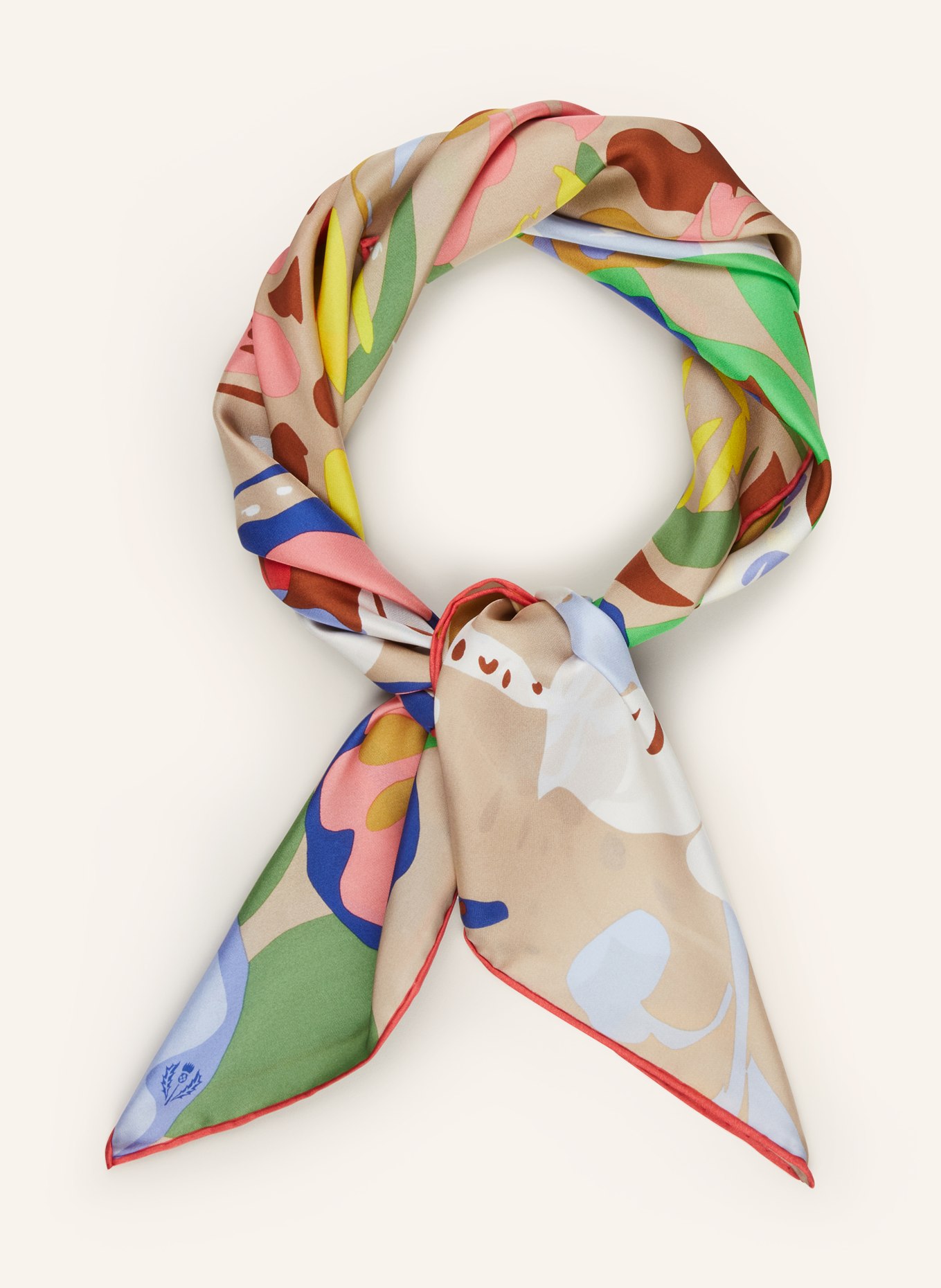 FRAAS Silk scarf, Color: BEIGE/ BROWN/ RED (Image 2)