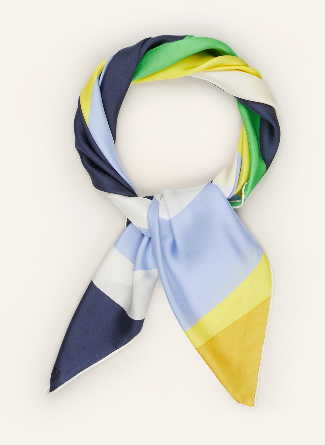FRAAS Silk scarf, Color: BLUE/ YELLOW/ DARK YELLOW (Image 2)