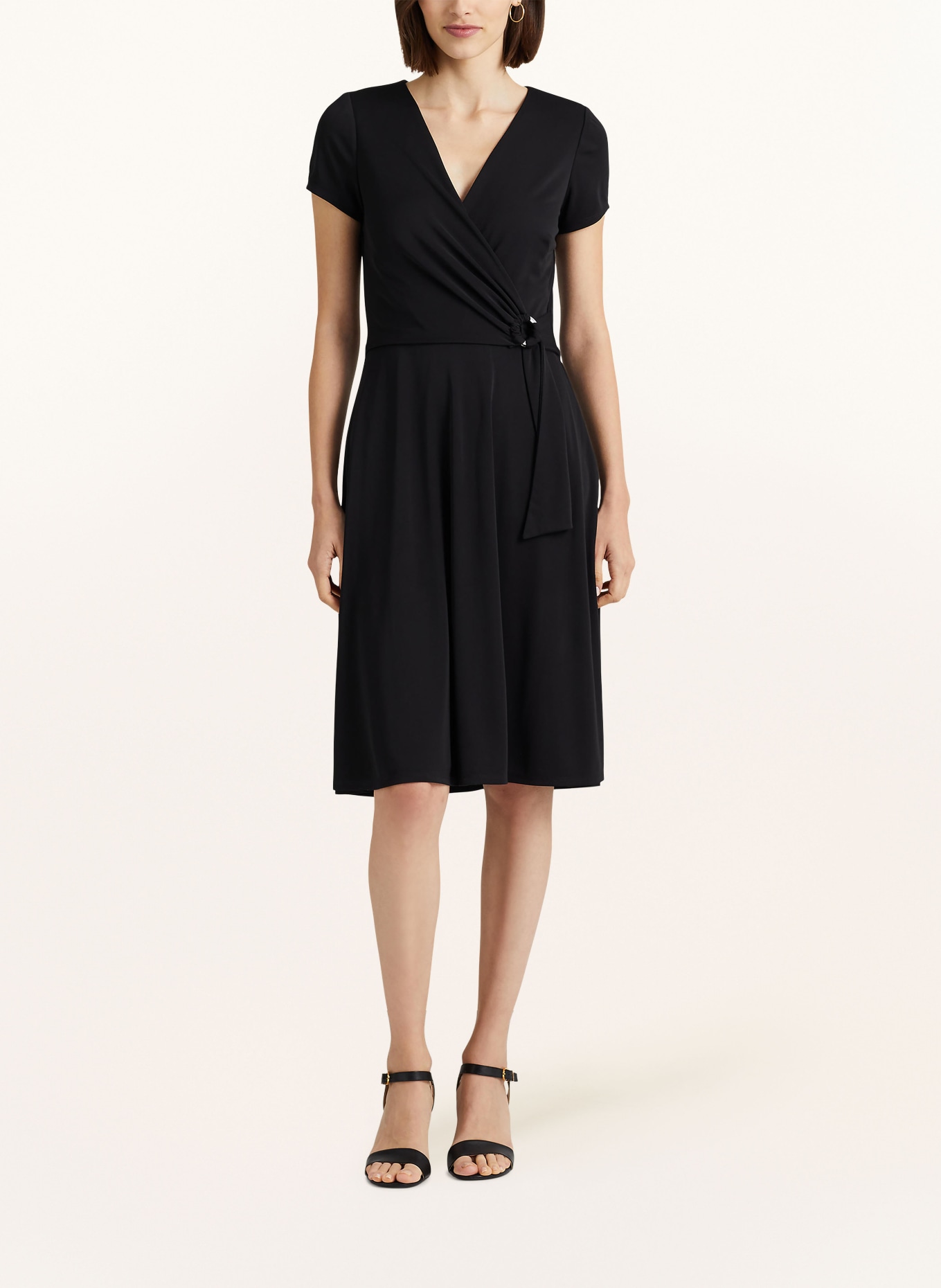 LAUREN RALPH LAUREN Jersey dress in wrap look, Color: BLACK (Image 2)