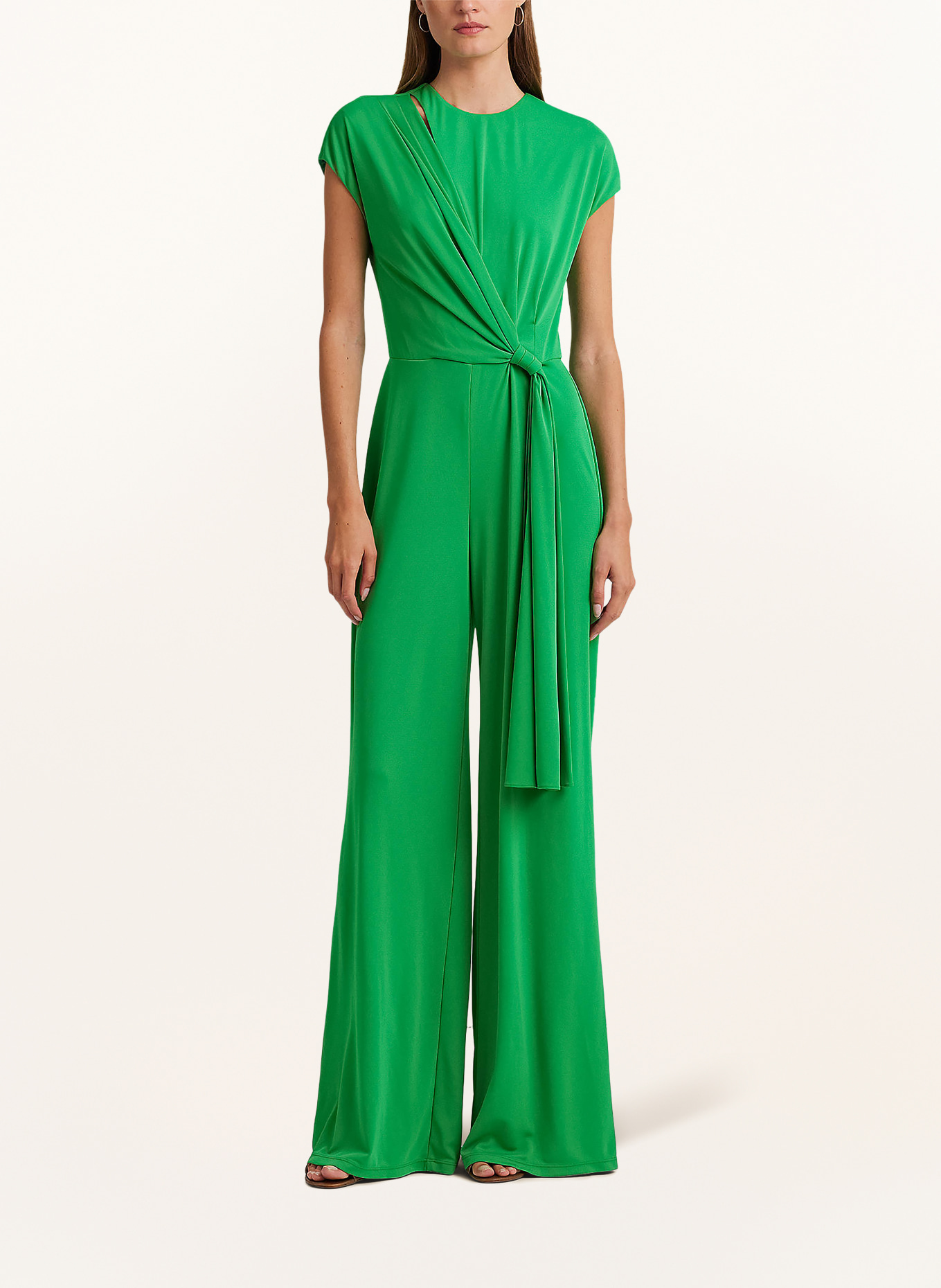 LAUREN RALPH LAUREN Jersey jumpsuit with cut out in green