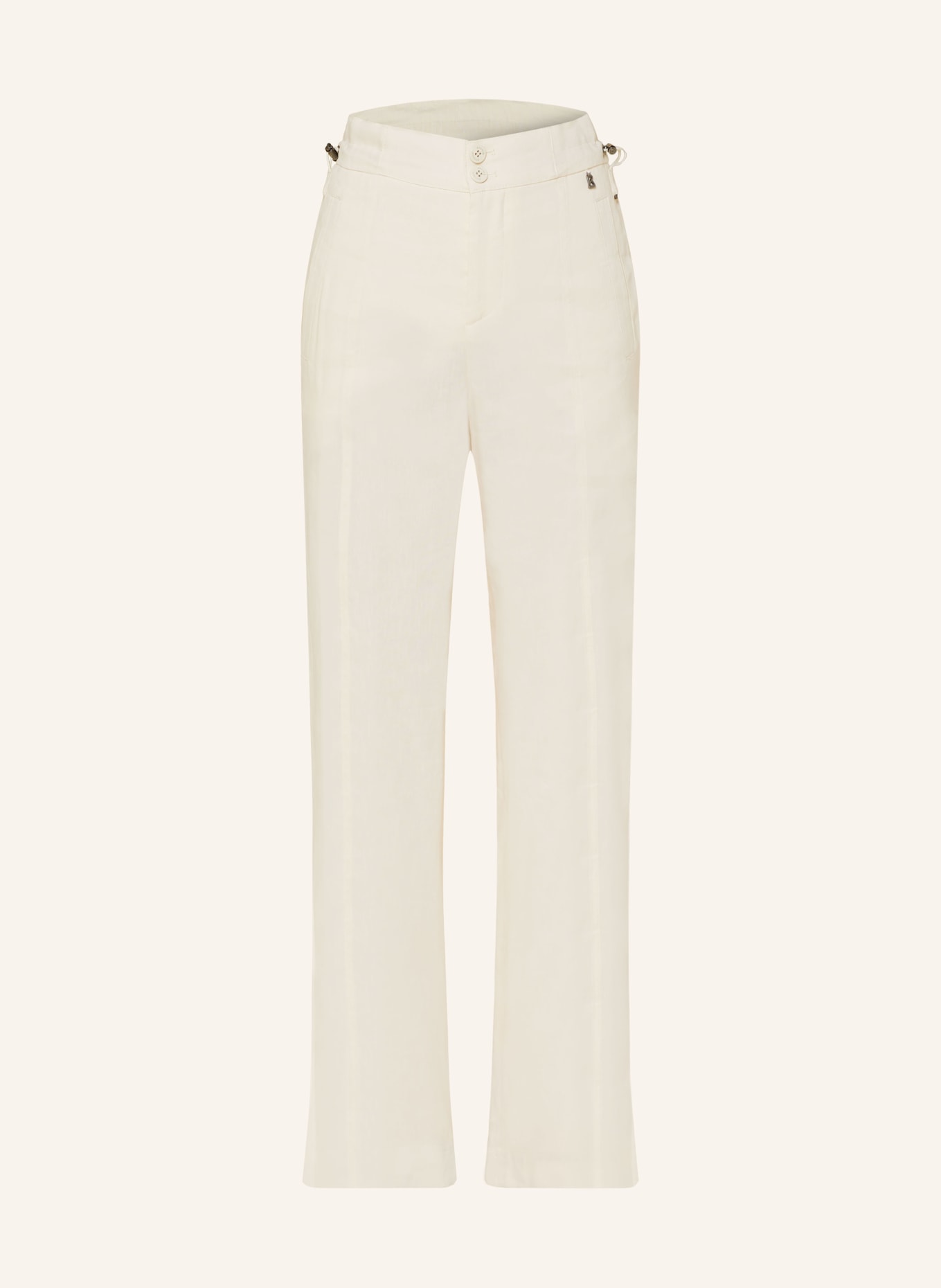 BOGNER Wide leg trousers REBEL with linen, Color: ECRU (Image 1)