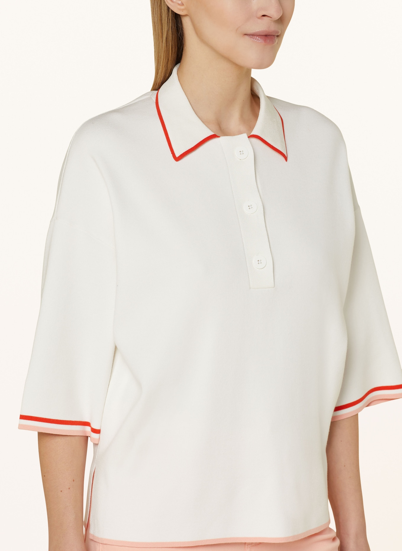 BOGNER Knitted polo shirt ANDREA with 3/4 sleeves, Color: WHITE (Image 4)