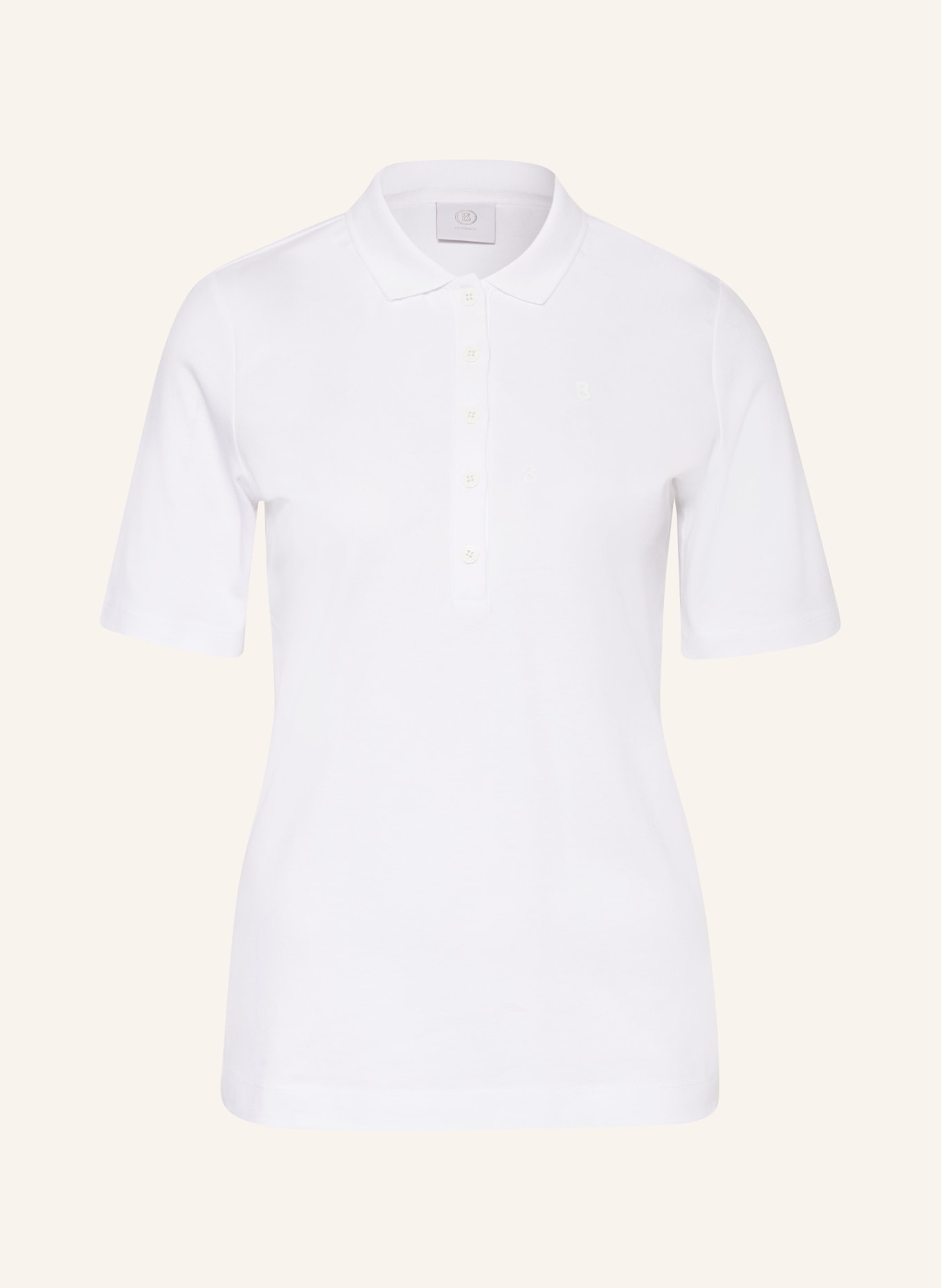 BOGNER Piqué polo shirt MALIKA, Color: WHITE (Image 1)