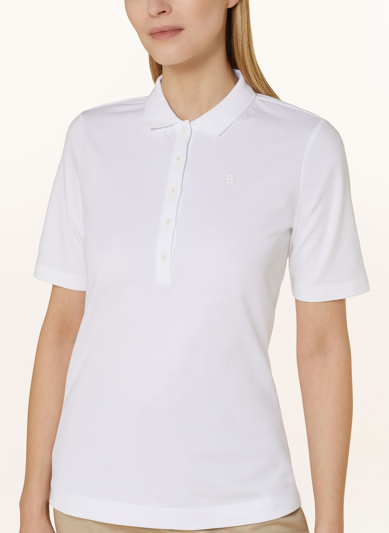 BOGNER Piqué polo shirt MALIKA, Color: WHITE (Image 4)