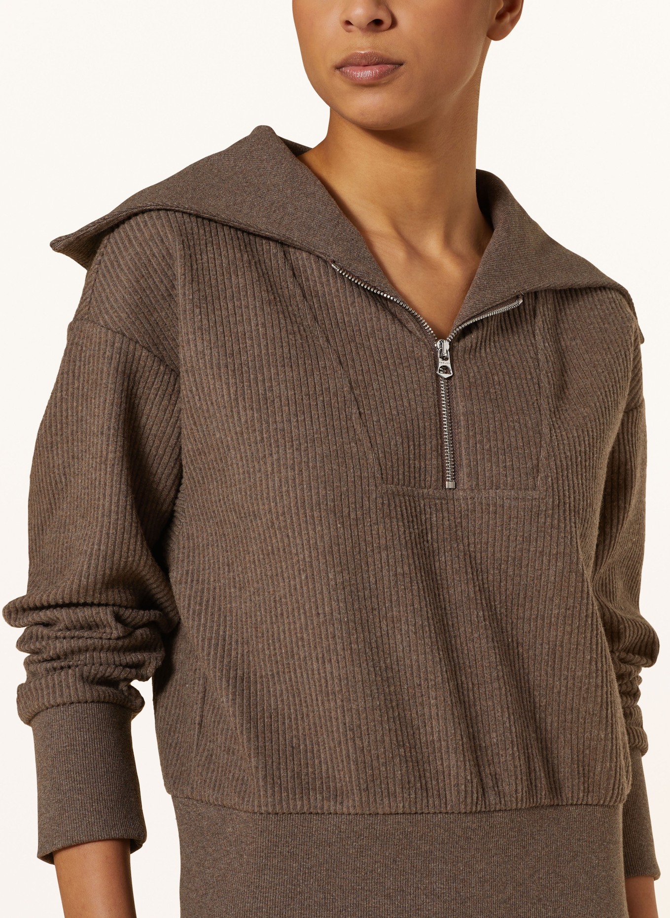 VARLEY Half-zip sweater MAGUIRE, Color: BROWN (Image 4)