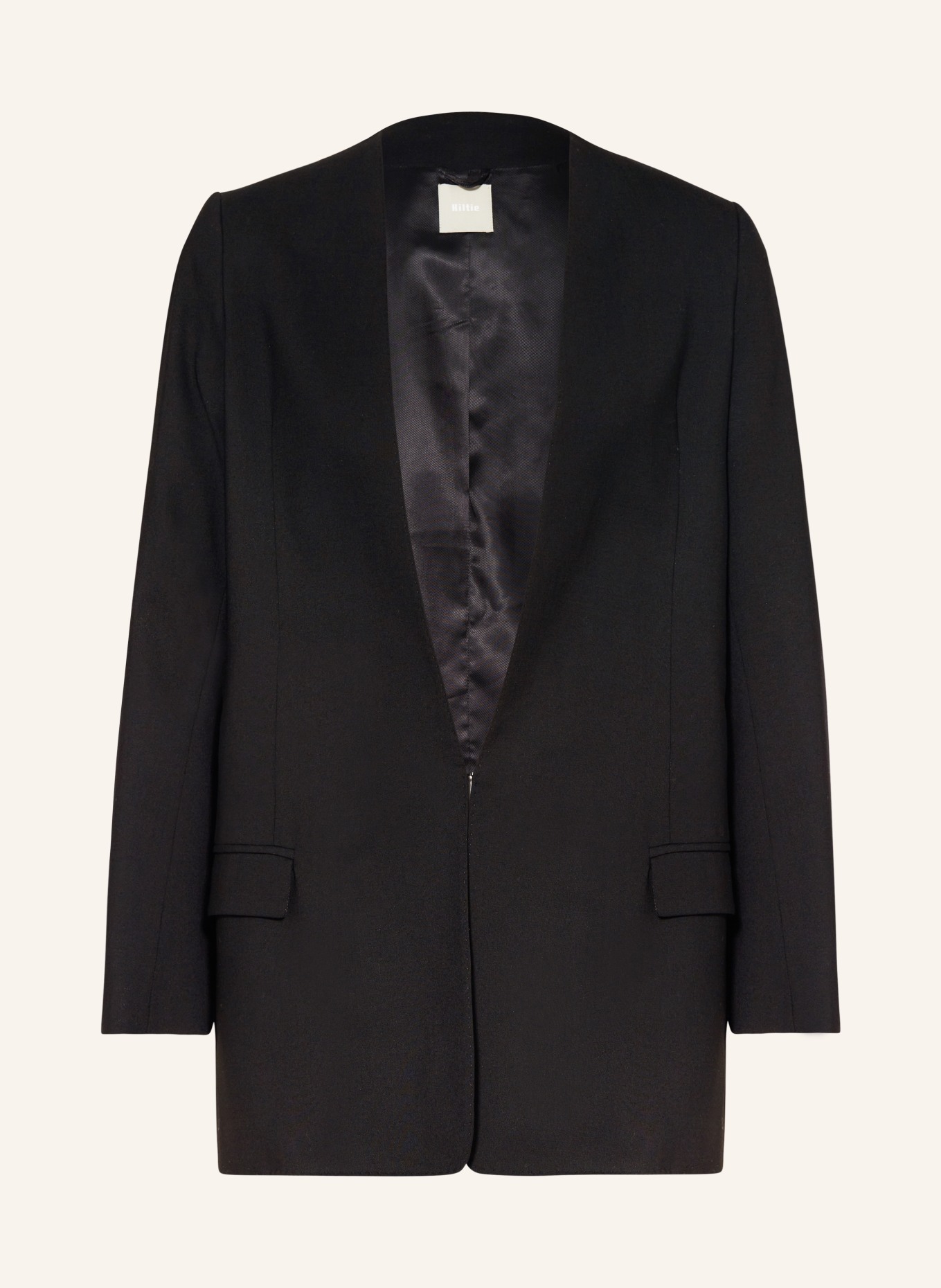 Kiltie Long blazer, Color: BLACK (Image 1)