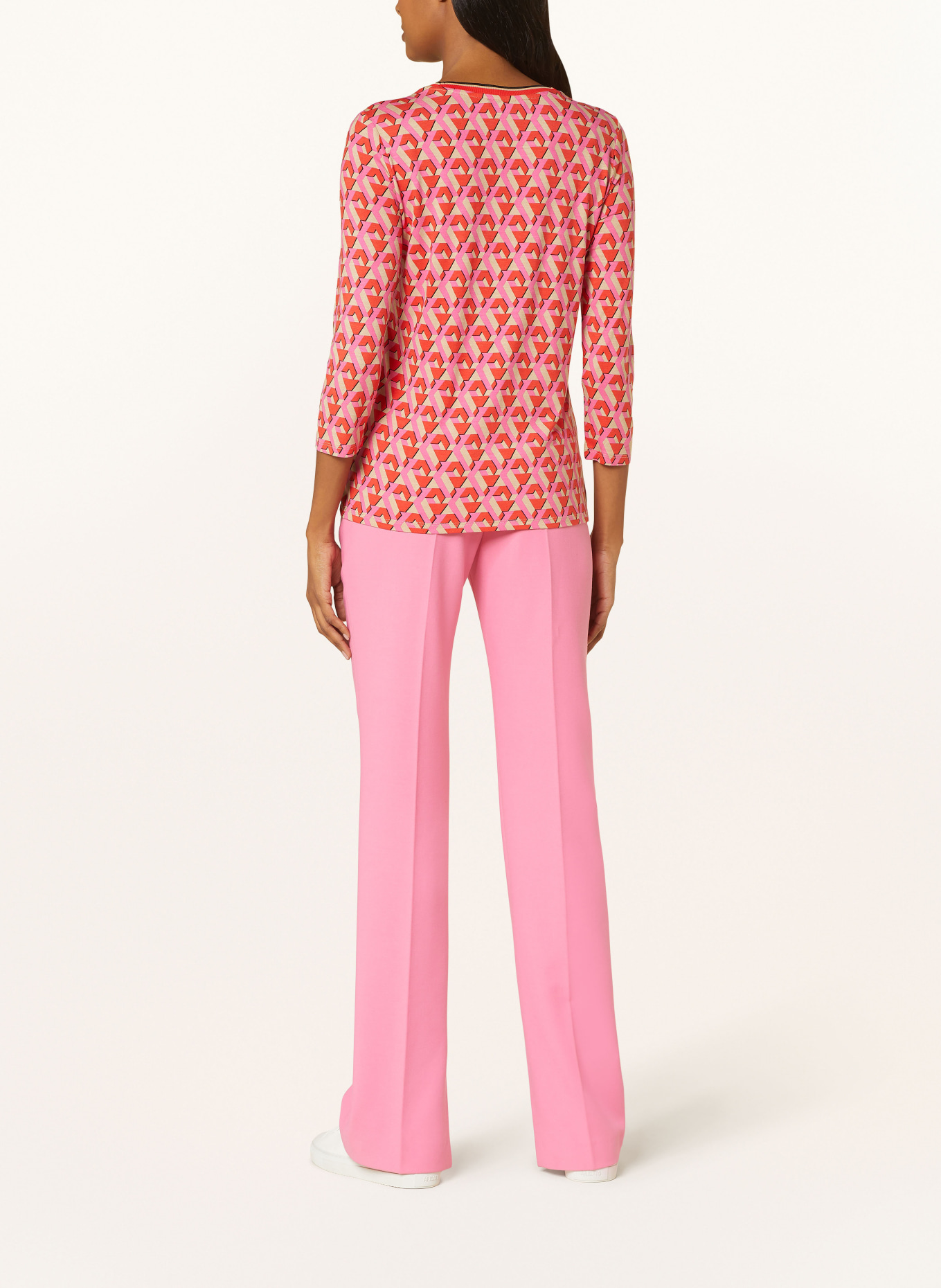 Betty Barclay Shirt with 3/4 sleeves, Color: RED/ PINK/ BEIGE (Image 3)