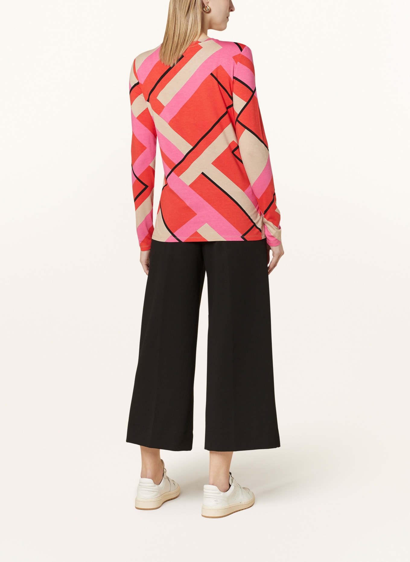 Betty Barclay Long sleeve shirt, Color: RED/ PINK/ BEIGE (Image 3)