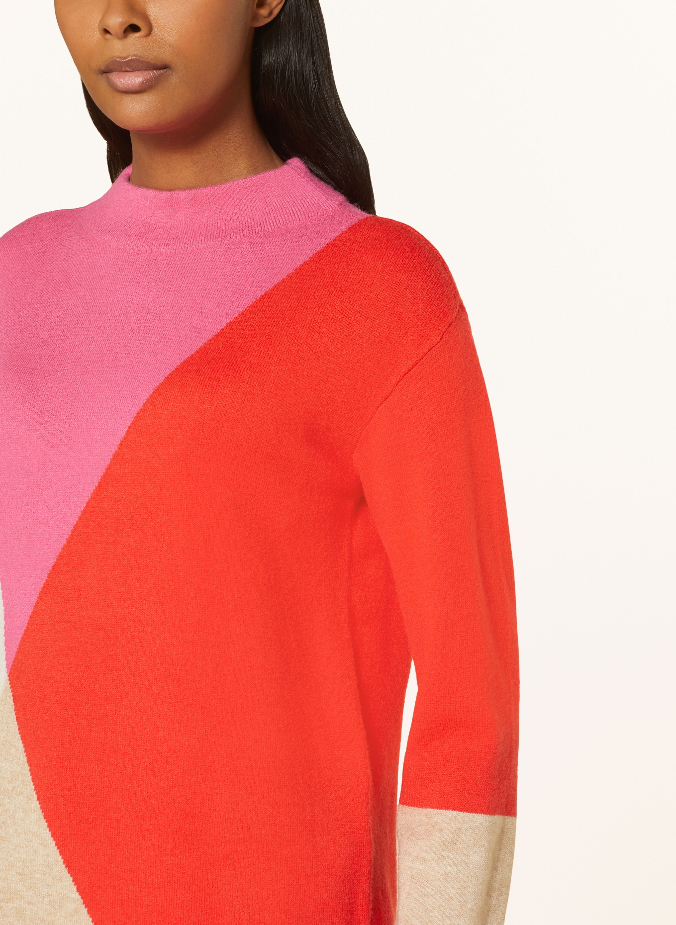 Betty Barclay Sweater, Color: CREAM/ PINK/ RED (Image 4)