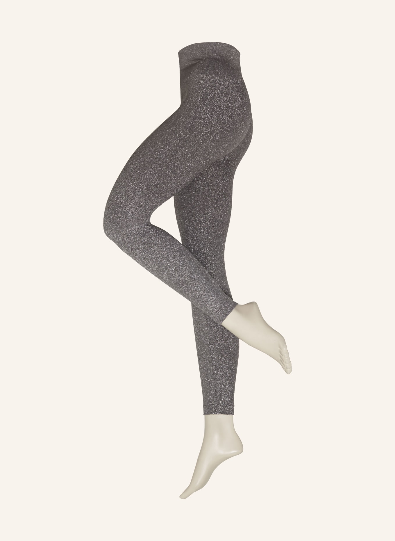 Wolford Leggings with glitter thread in silver