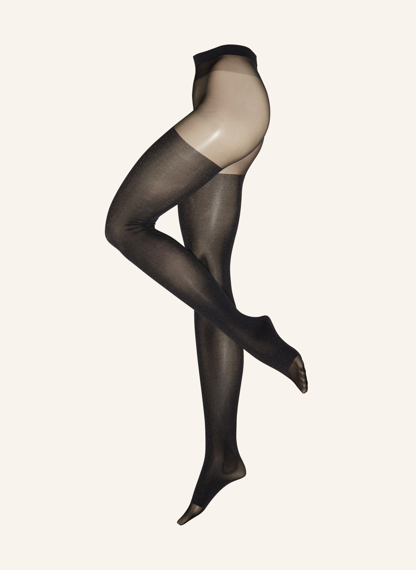Wolford Tights SHINY SHEER, Color: 9836 black/pewter (Image 1)