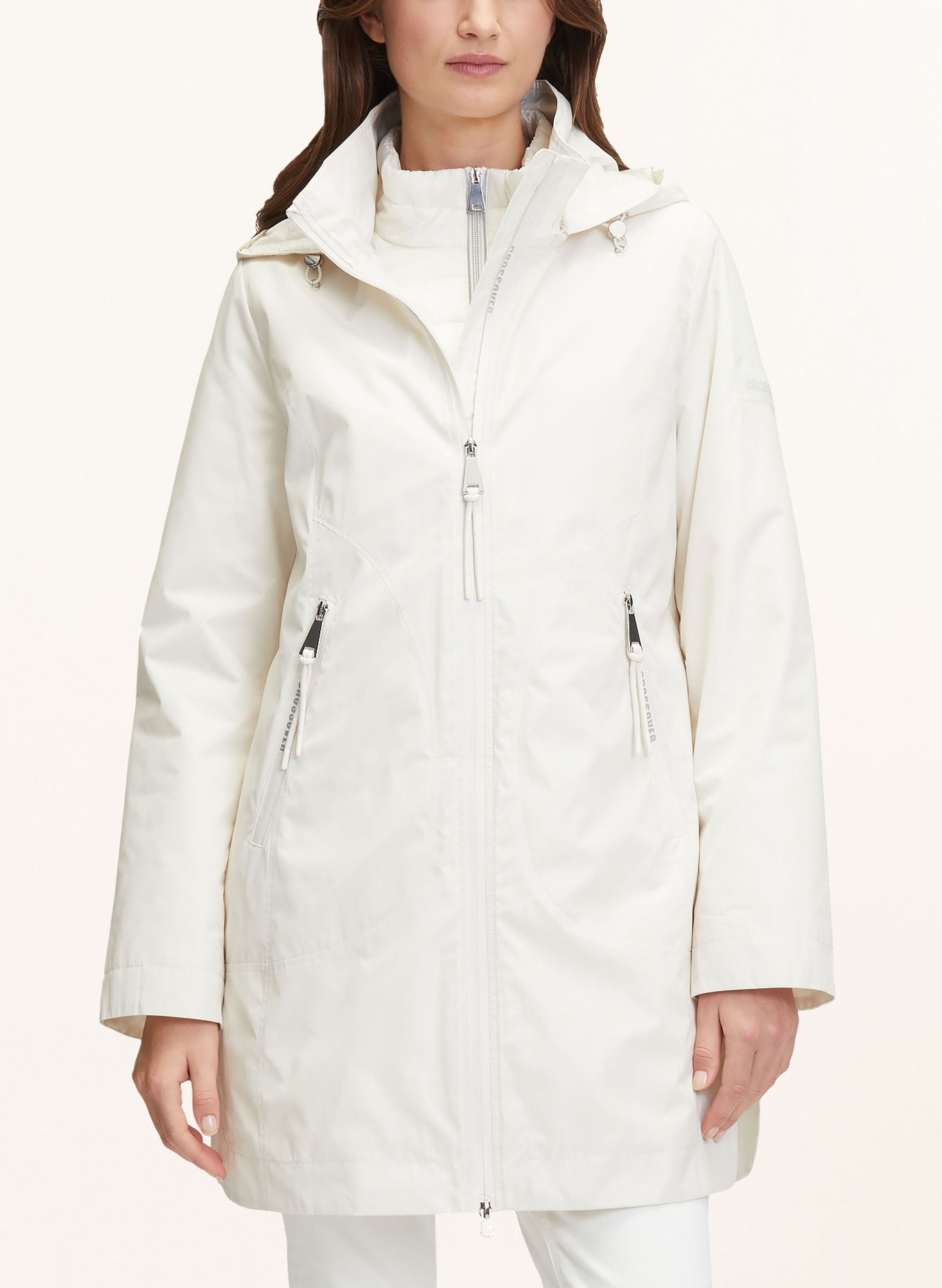 Betty Barclay 2-in-1 coat with removable hood, Color: WHITE (Image 4)