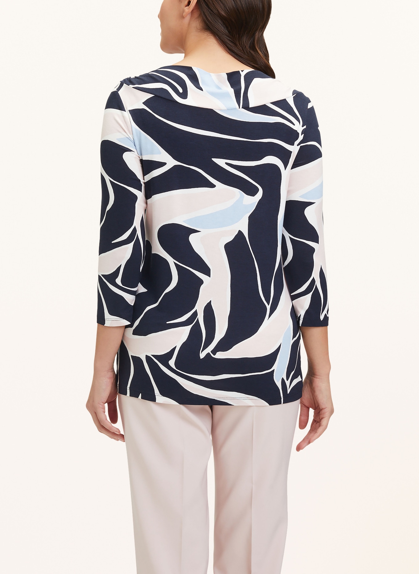 Betty Barclay Shirt with 3/4 sleeves, Color: DARK BLUE/ WHITE/ LIGHT PINK (Image 3)