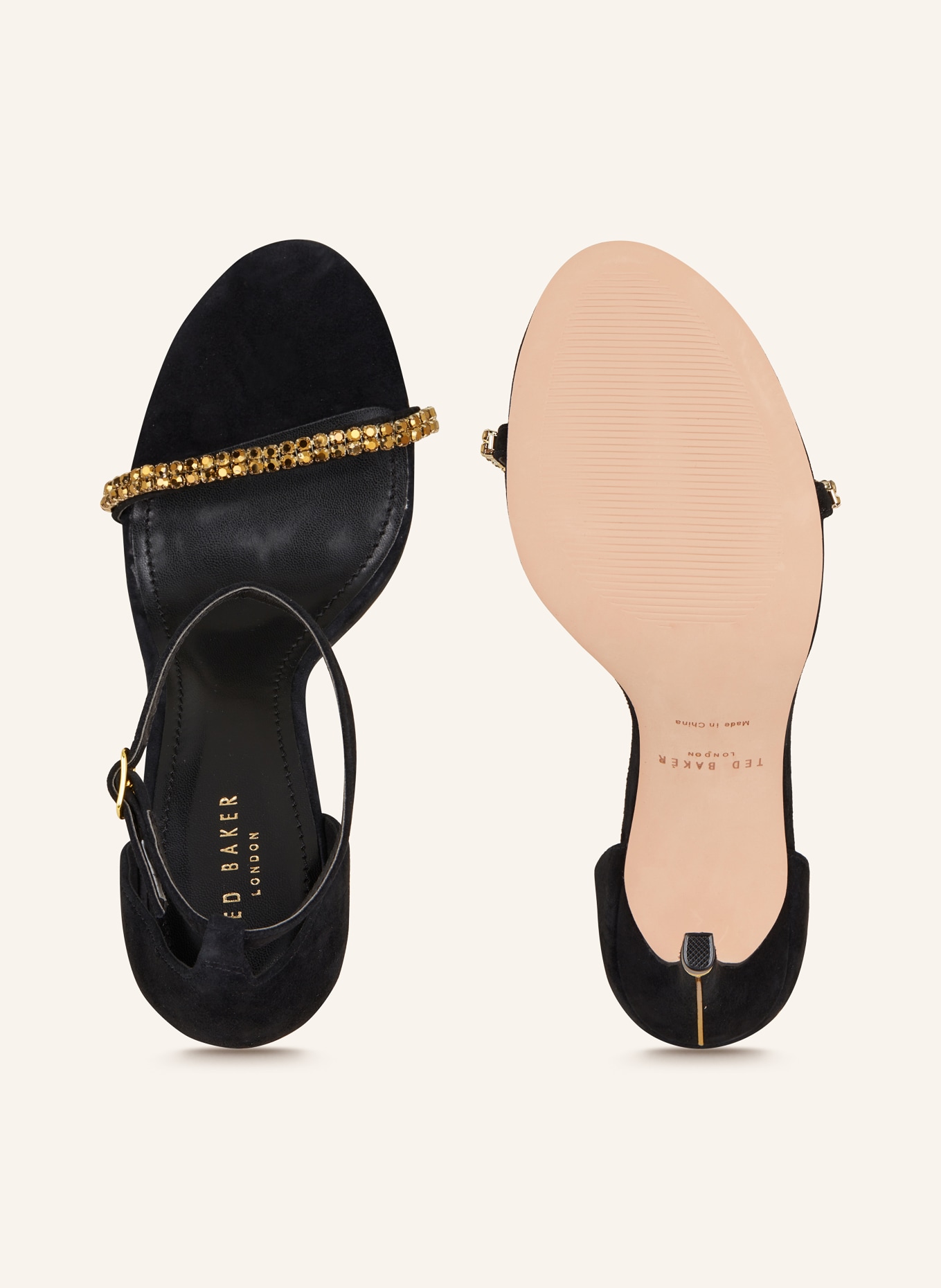 TED BAKER Sandals HELENNI with decorative gems, Color: GOLD (Image 5)