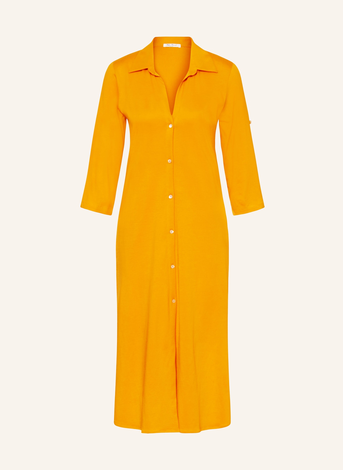 Stefan Brandt Shirt dress USUNE made of jersey with 3/4 sleeves, Color: DARK YELLOW (Image 1)