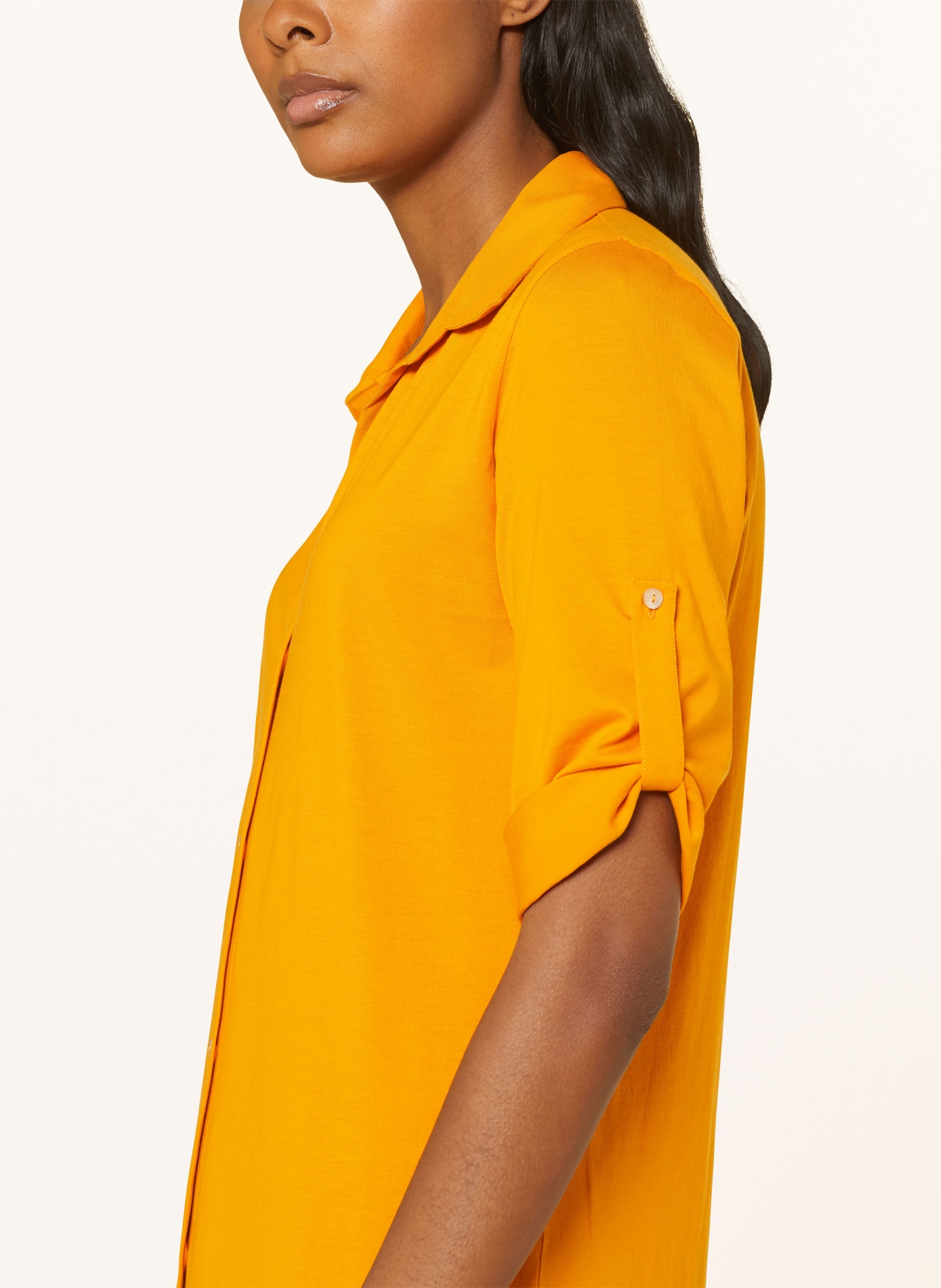 Stefan Brandt Shirt dress USUNE made of jersey with 3/4 sleeves, Color: DARK YELLOW (Image 4)