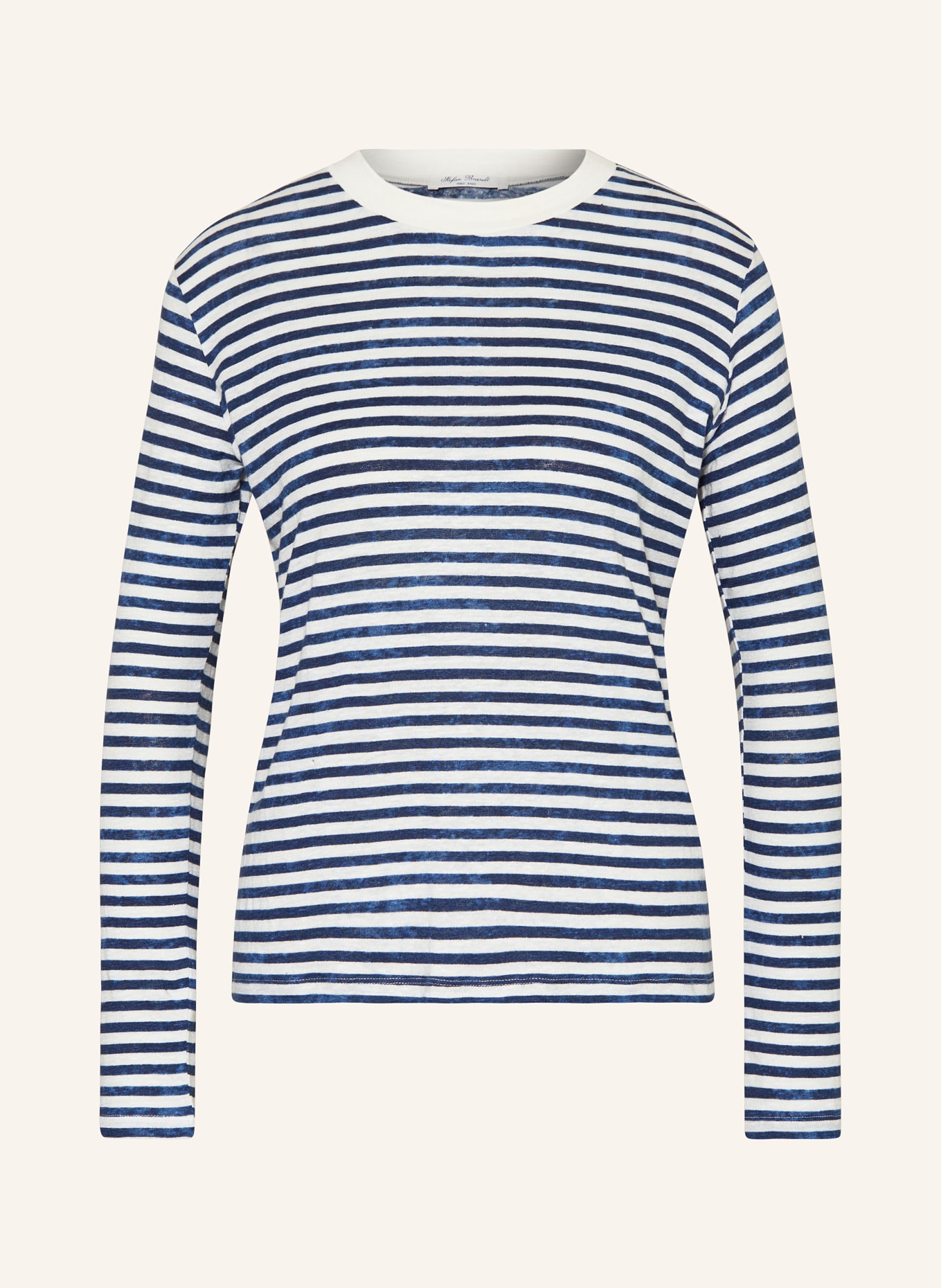 Stefan Brandt Long sleeve shirt FERIEL made of linen, Color: BLUE/ WHITE (Image 1)