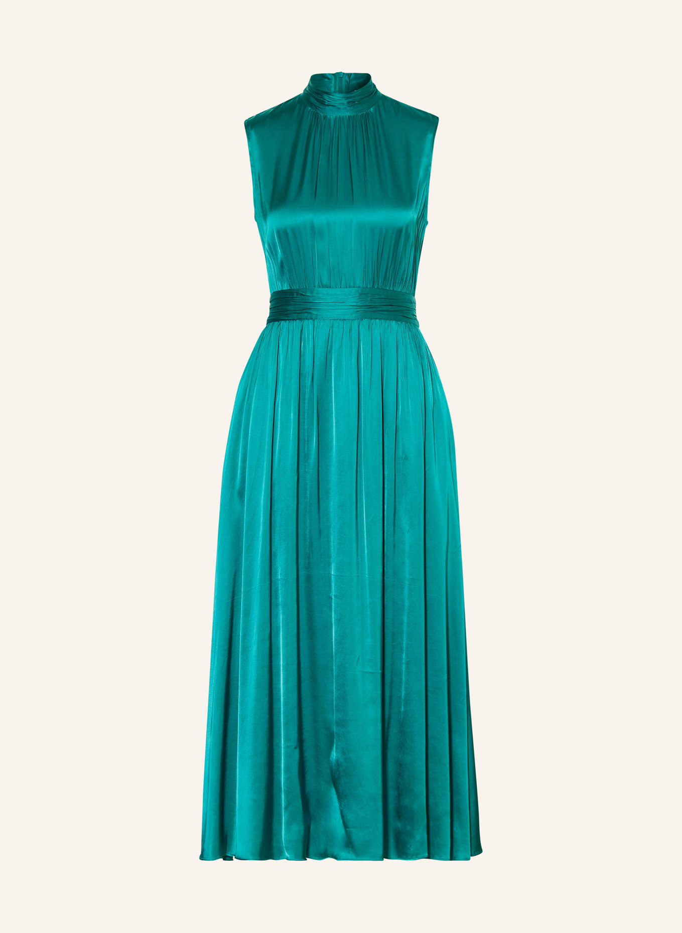 MRS & HUGS Sukienka satynowa, Kolor: ZIELONY (Obrazek 1)