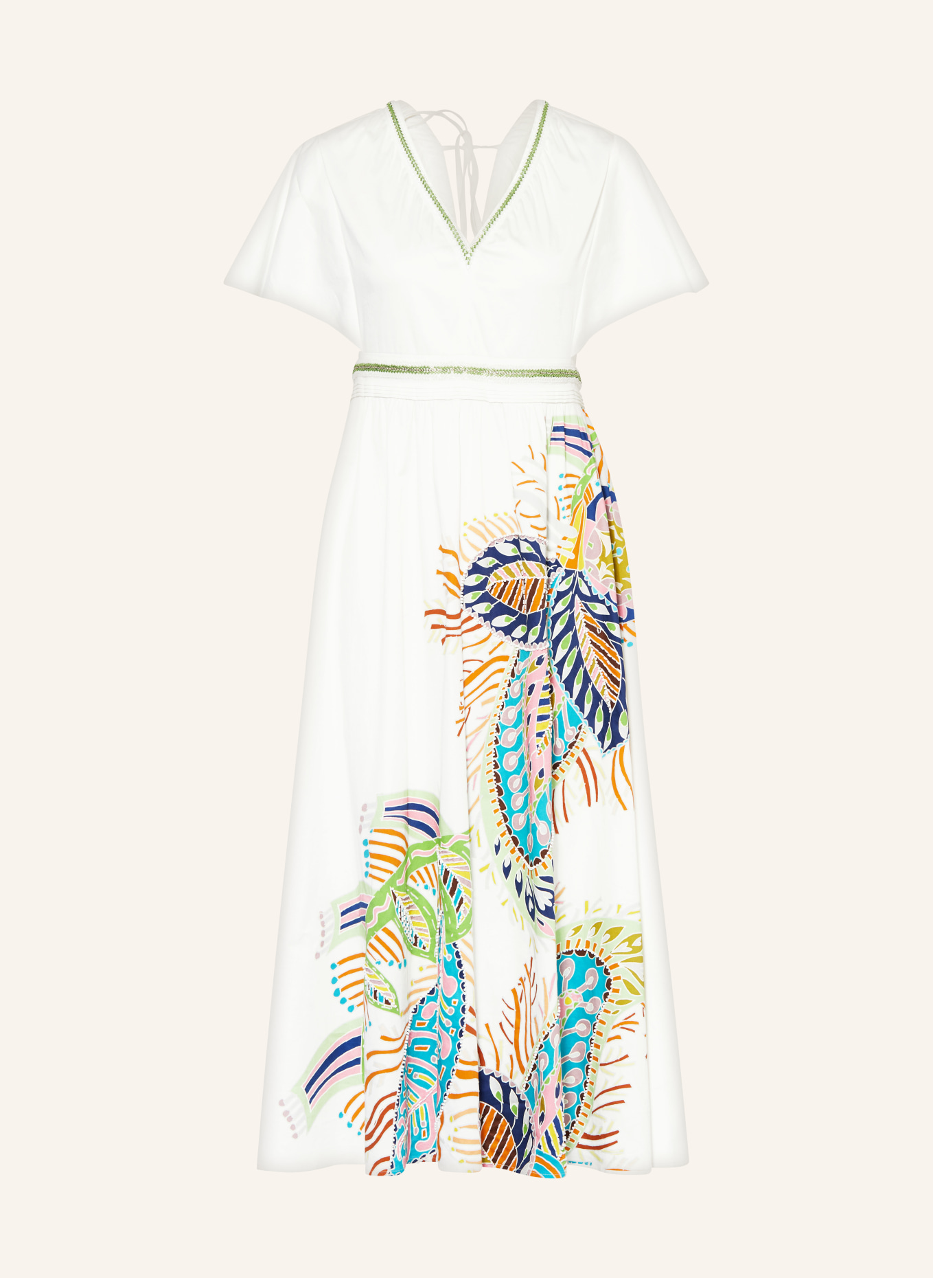 MARC CAIN Dress with decorative beads, Color: WHITE (Image 1)
