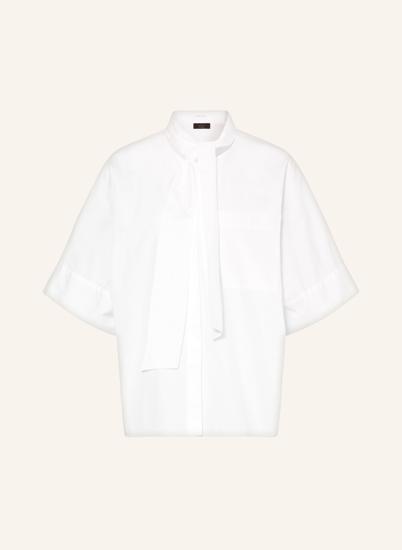 MARC CAIN Bow-tie blouse, Color: 100 WHITE (Image 1)