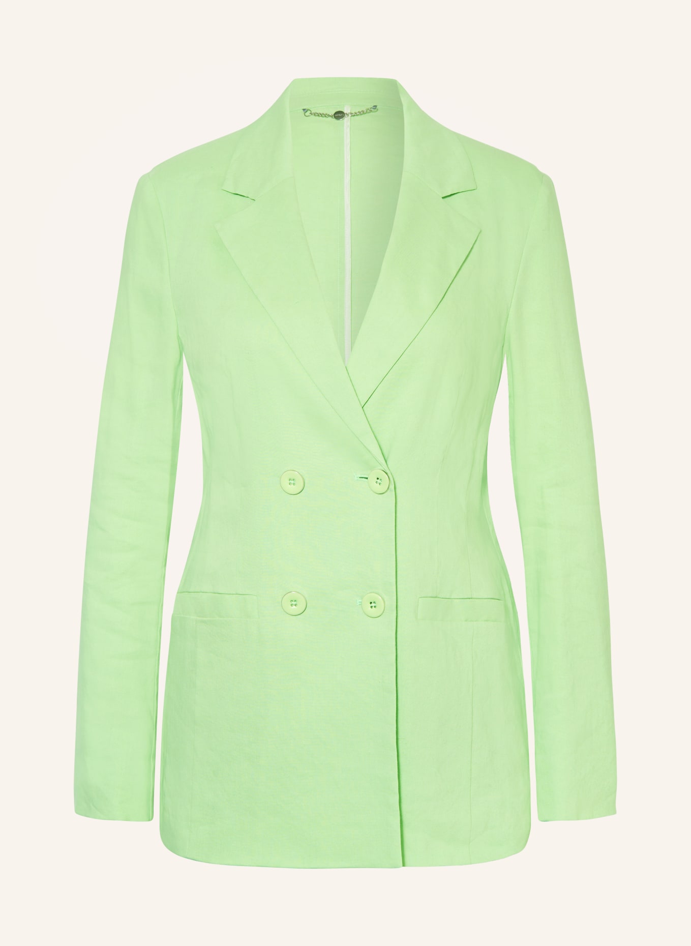 MARC CAIN Blazer with linen, Color: 531 light apple green (Image 1)