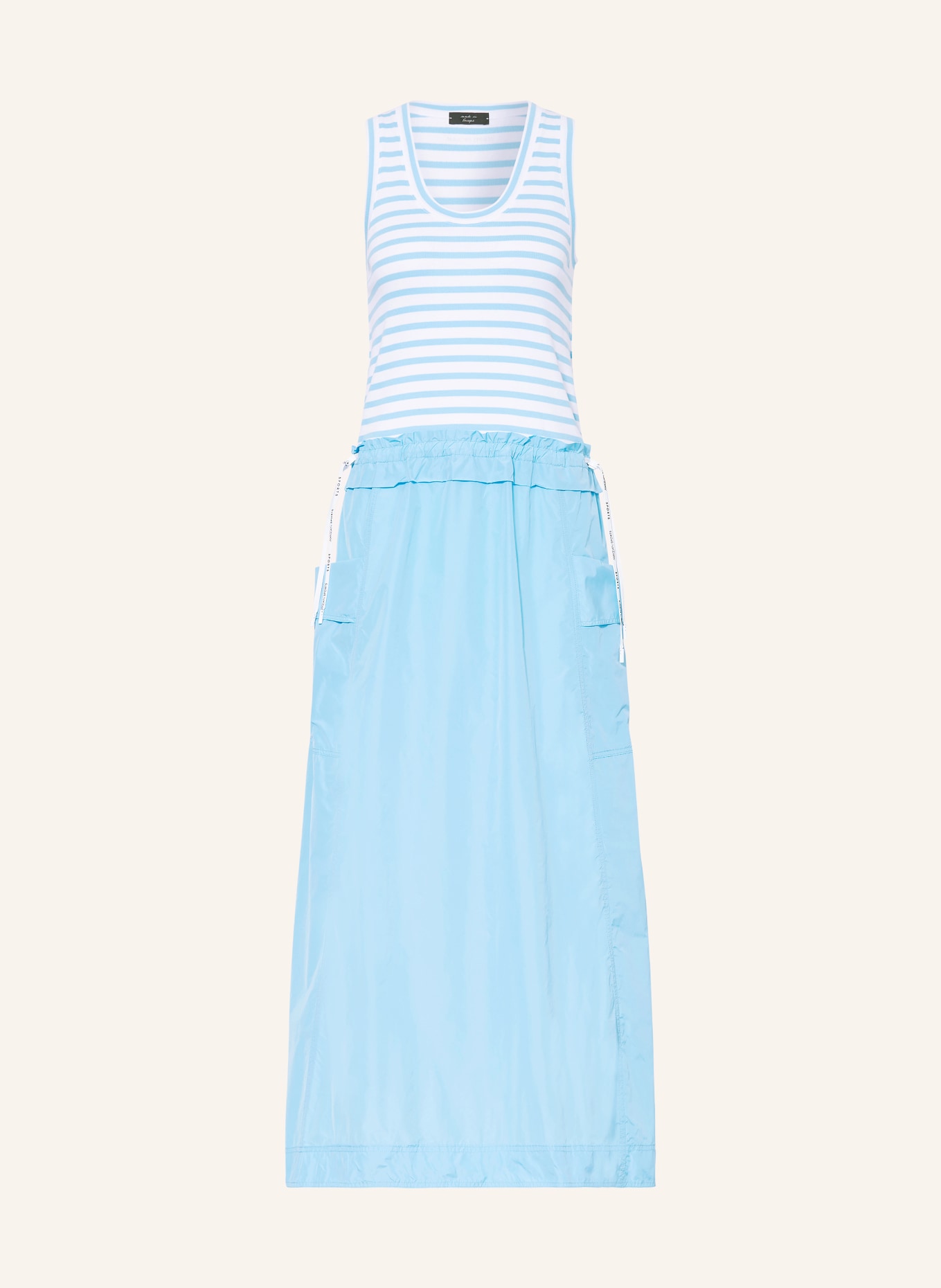 MARC CAIN Dress in mixed materials, Color: 339 light turquoise (Image 1)