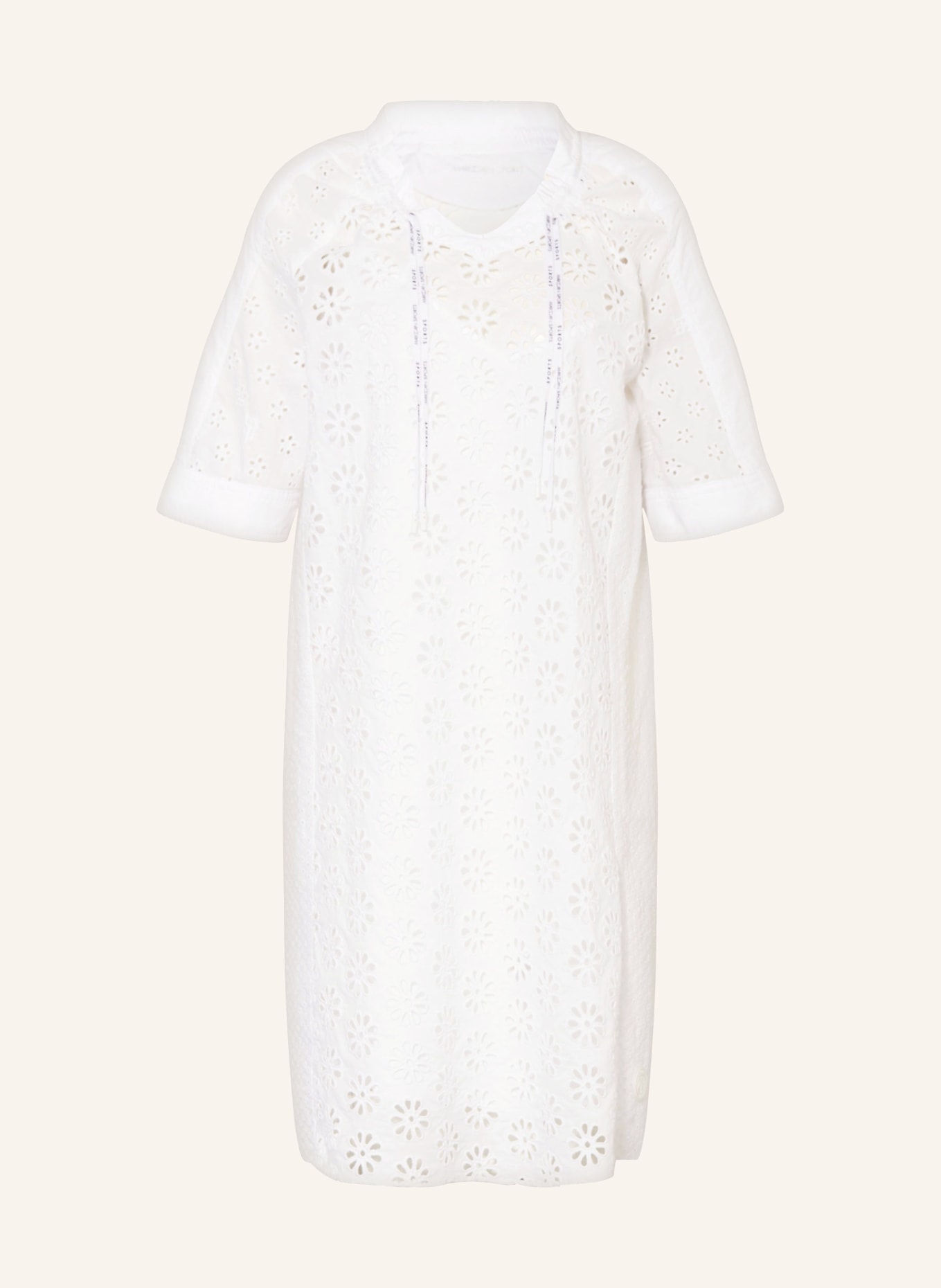 MARC CAIN Sukienka z dziurkowanej koronki, Kolor: 100 WHITE (Obrazek 1)