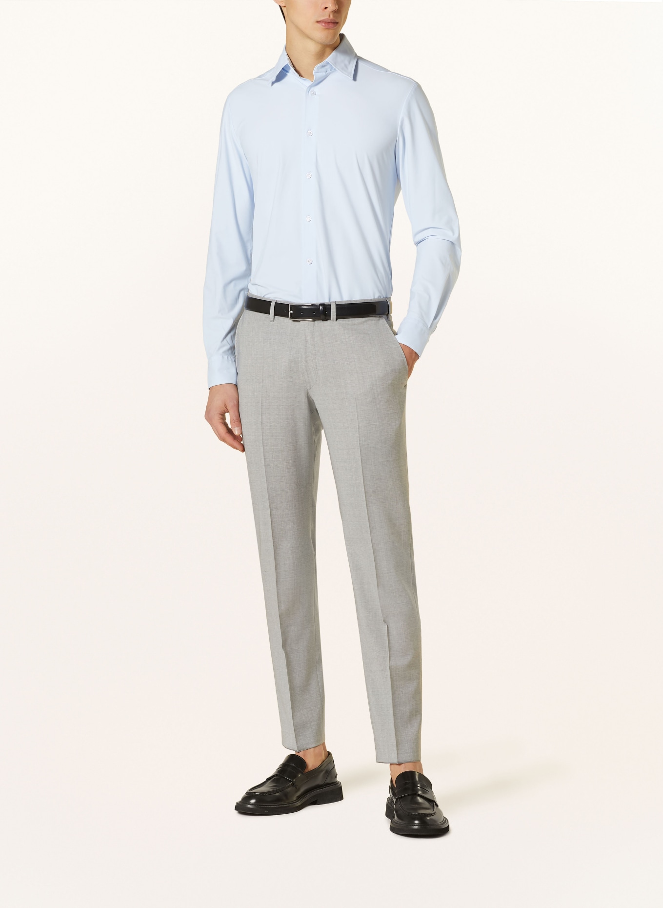 EDUARD DRESSLER Spodnie garniturowe shaped fit, Kolor: 013 HELLGRAU (Obrazek 3)