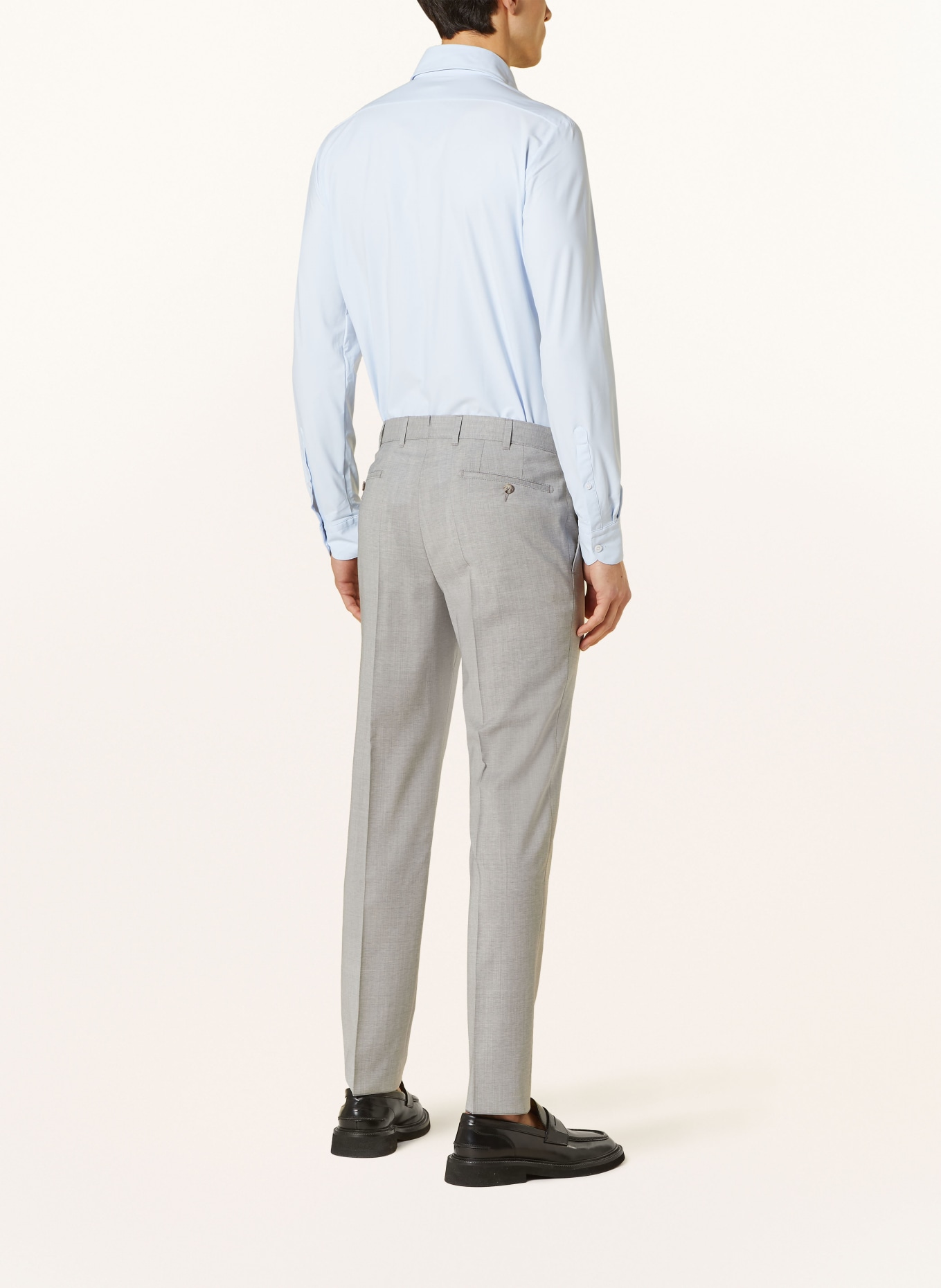 EDUARD DRESSLER Spodnie garniturowe shaped fit, Kolor: 013 HELLGRAU (Obrazek 4)