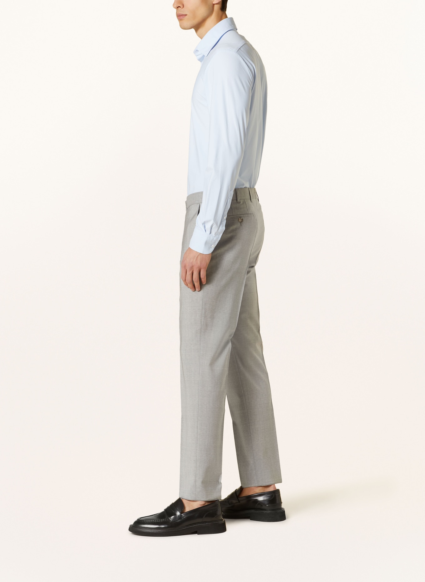 EDUARD DRESSLER Spodnie garniturowe shaped fit, Kolor: 013 HELLGRAU (Obrazek 5)