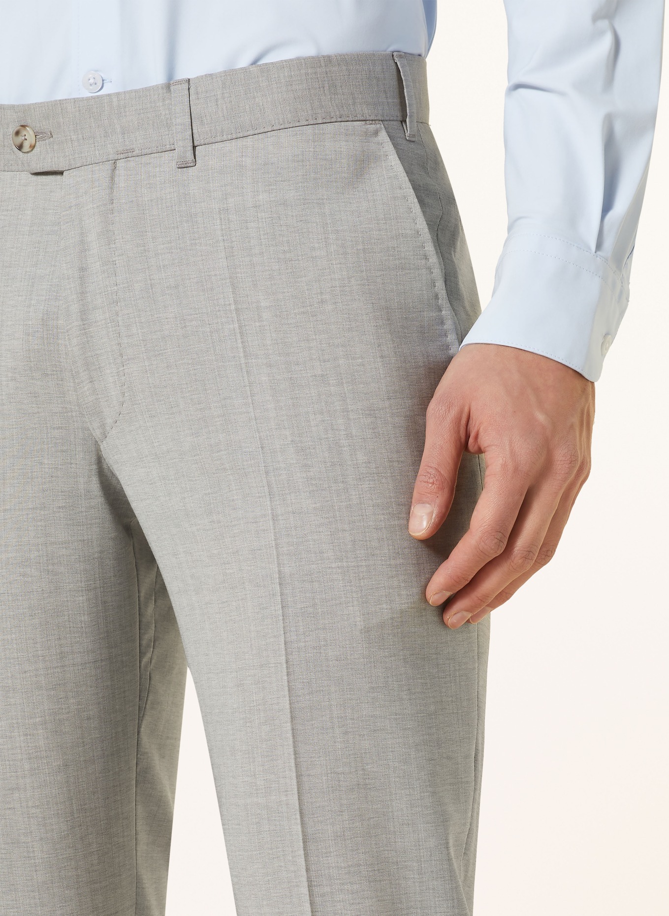 EDUARD DRESSLER Suit trousers shaped fit, Color: 013 HELLGRAU (Image 6)