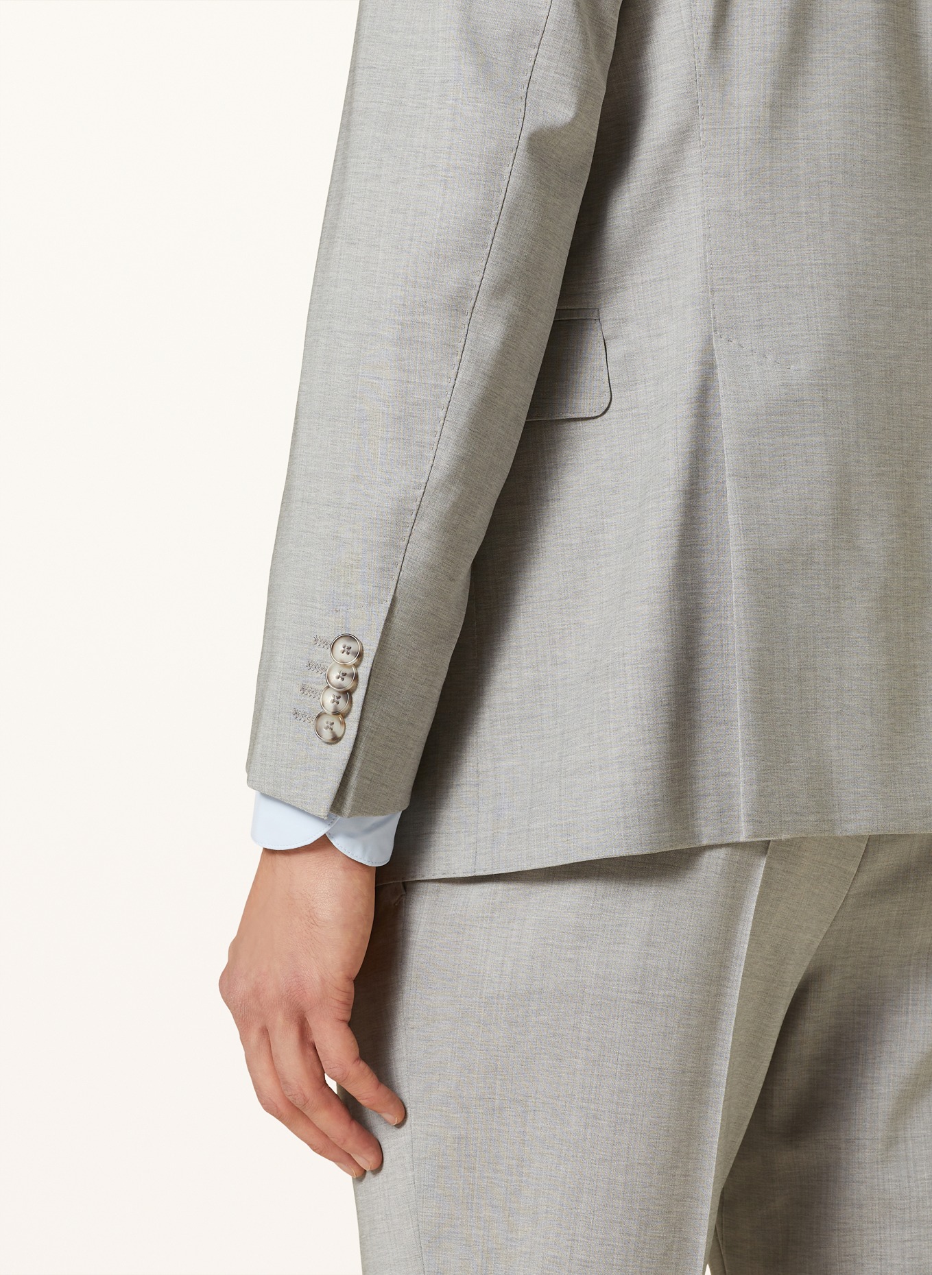 EDUARD DRESSLER Suit jacket shaped fit, Color: 013 HELLGRAU (Image 6)