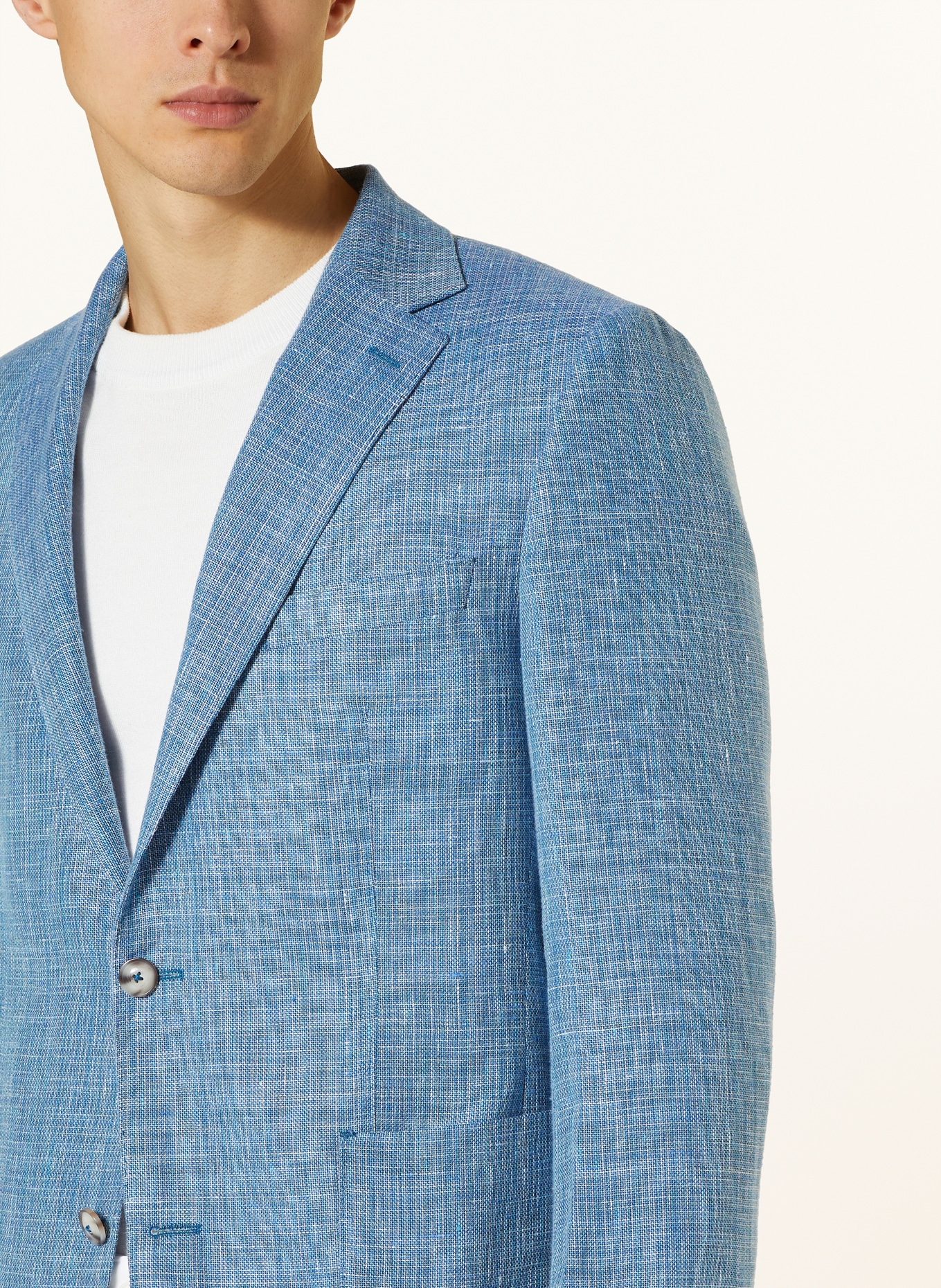 EDUARD DRESSLER Tailored jacket MATTEO comfort fit with linen, Color: 039 HELLBLAU (Image 5)