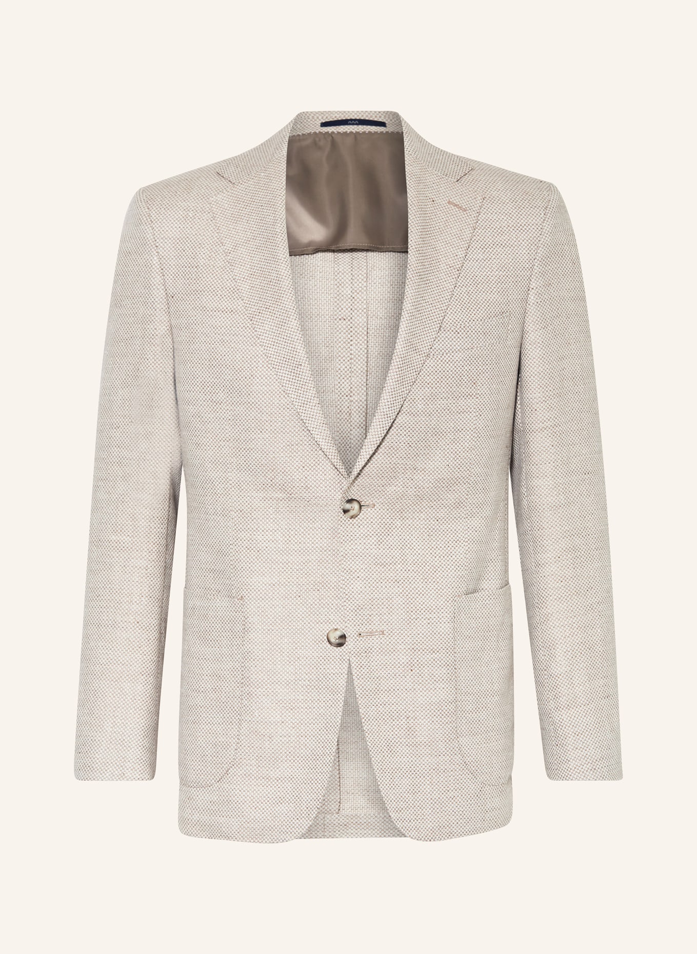 EDUARD DRESSLER Tailored jacket comfort fit with linen, Color: BEIGE (Image 1)
