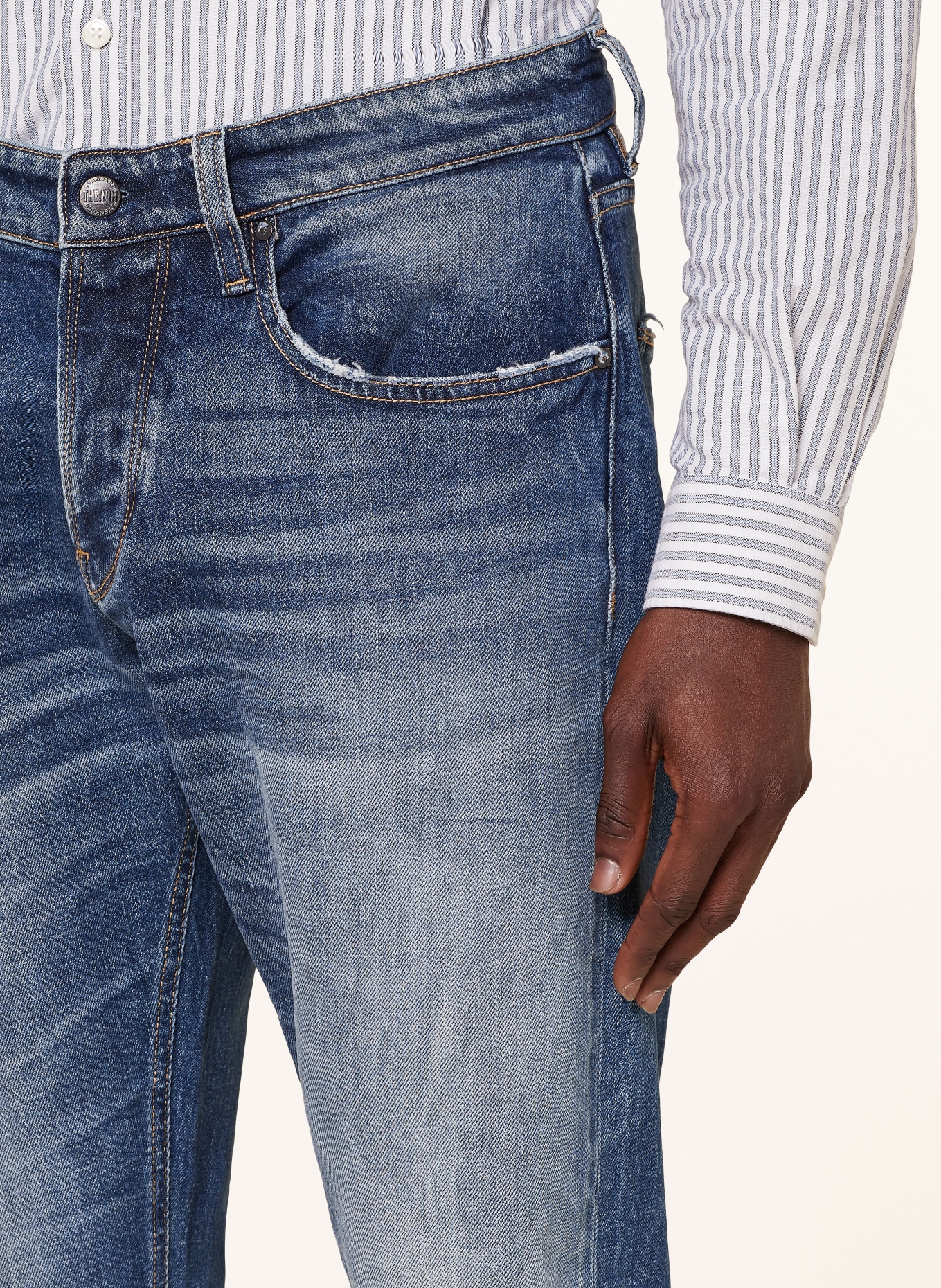 THE.NIM STANDARD Jeans MORRISON Tapered Slim Fit, Farbe: W762-MDB MEDIUM DARK BLUE (Bild 5)