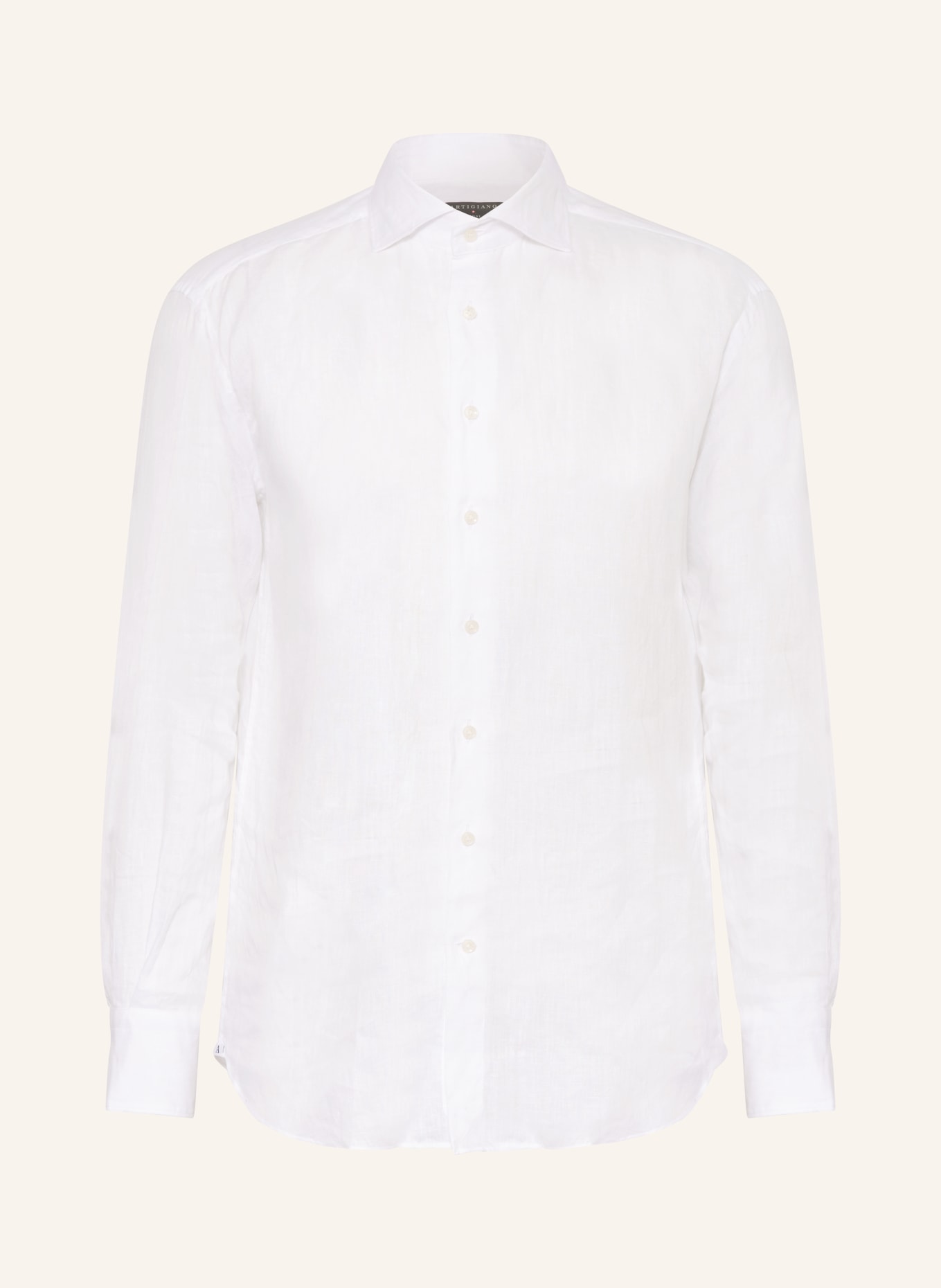 ARTIGIANO Linen shirt classic fit, Color: WHITE (Image 1)