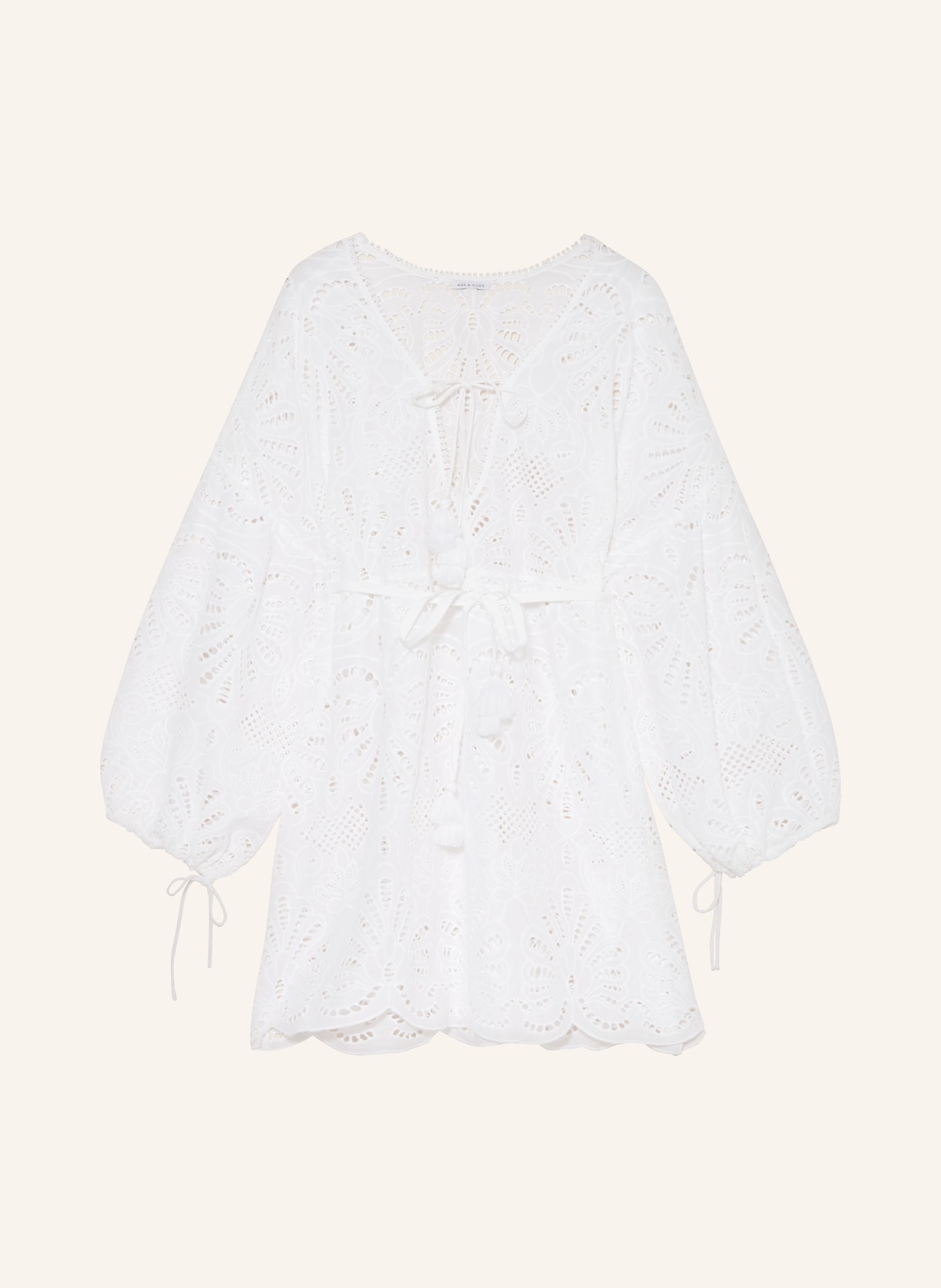 MRS & HUGS Tunic with lace, Color: WHITE (Image 1)