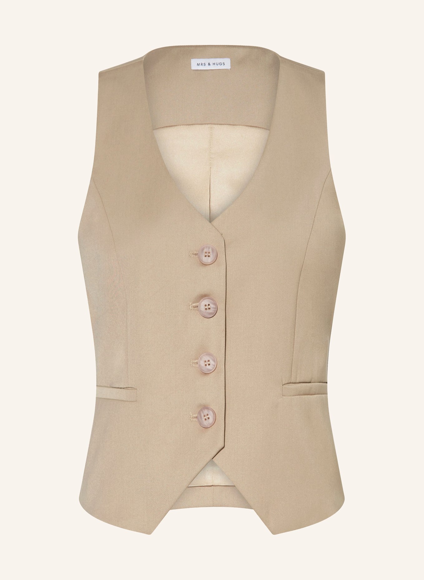 MRS & HUGS Blazer vest, Color: BEIGE (Image 1)