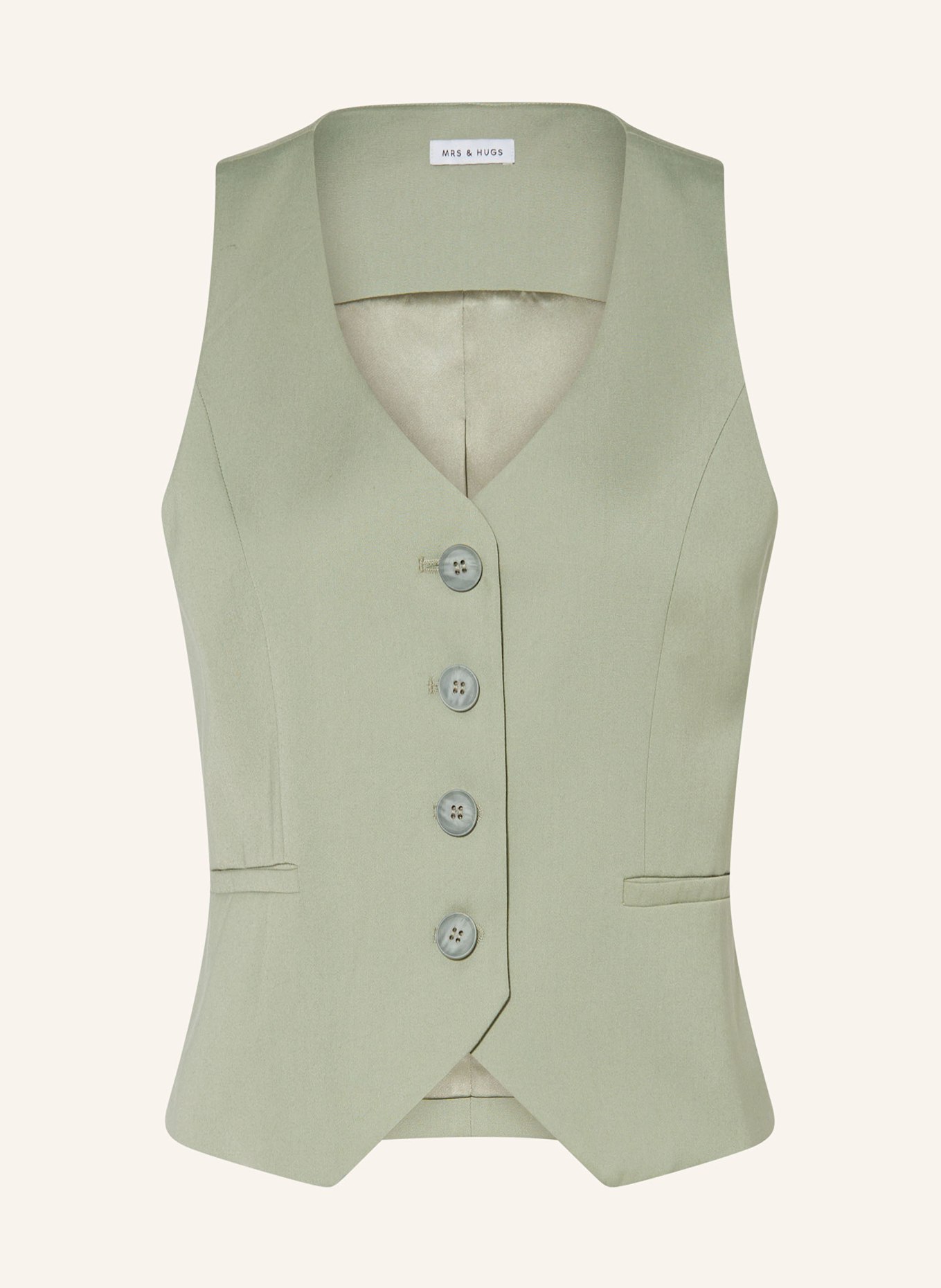 MRS & HUGS Blazer vest, Color: LIGHT GREEN (Image 1)