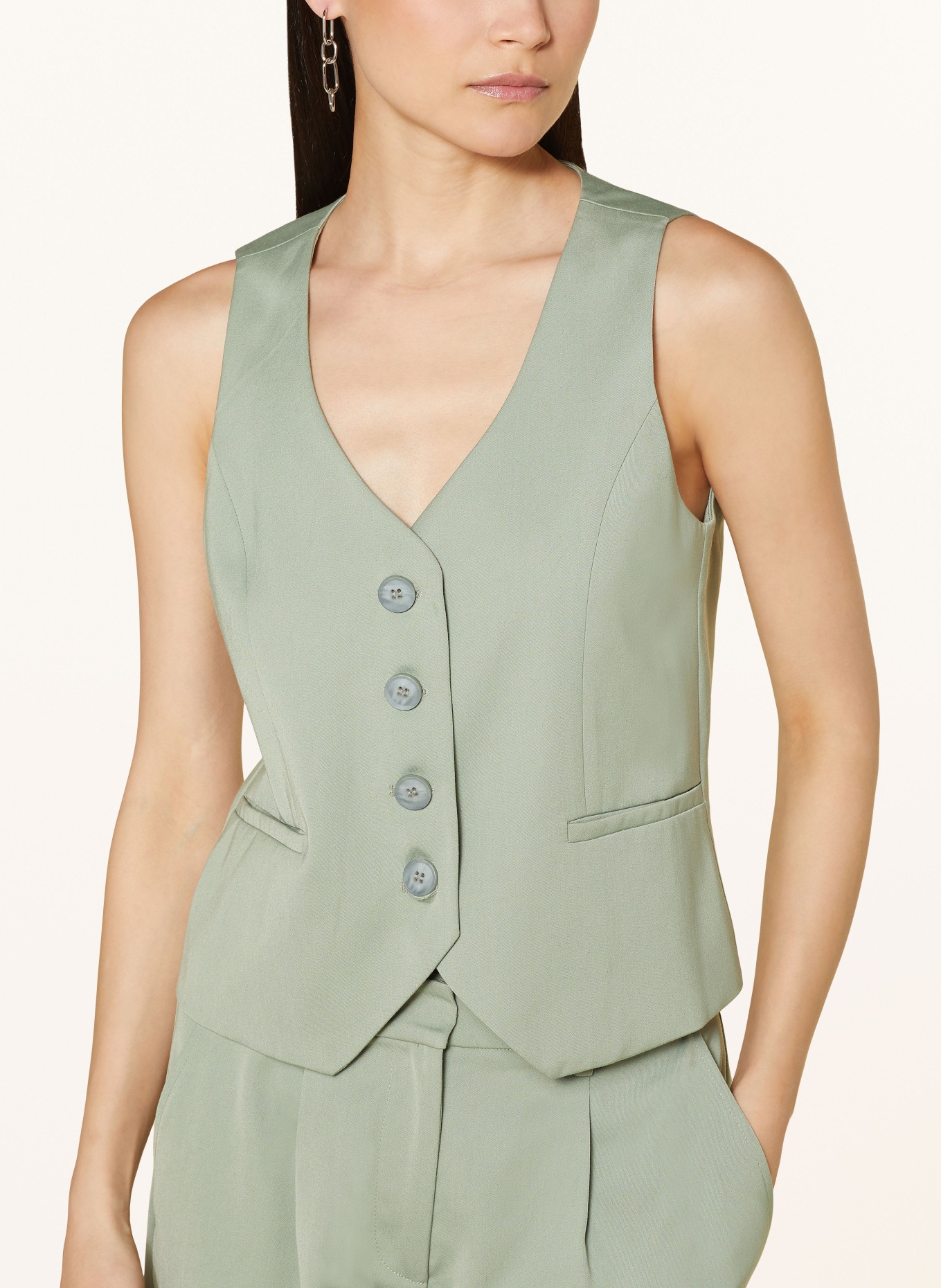 MRS & HUGS Blazer vest, Color: LIGHT GREEN (Image 4)
