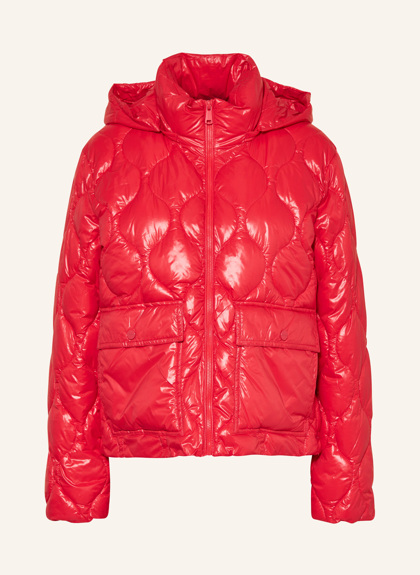 RINO & PELLE Quilted jacket SARKI with removable hood, Color: RED (Image 1)